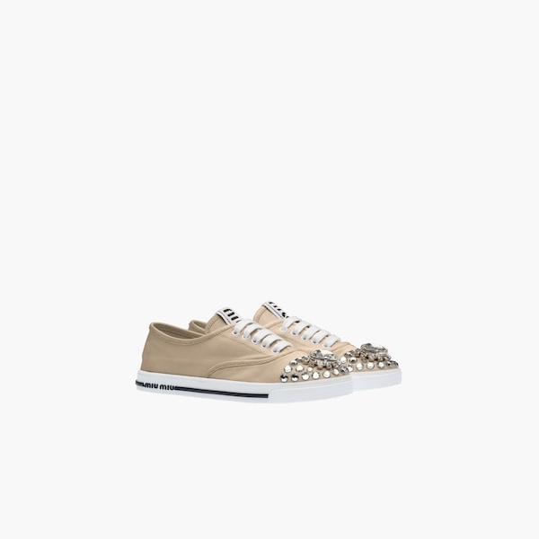 Cotton gabardine sneakers - 3
