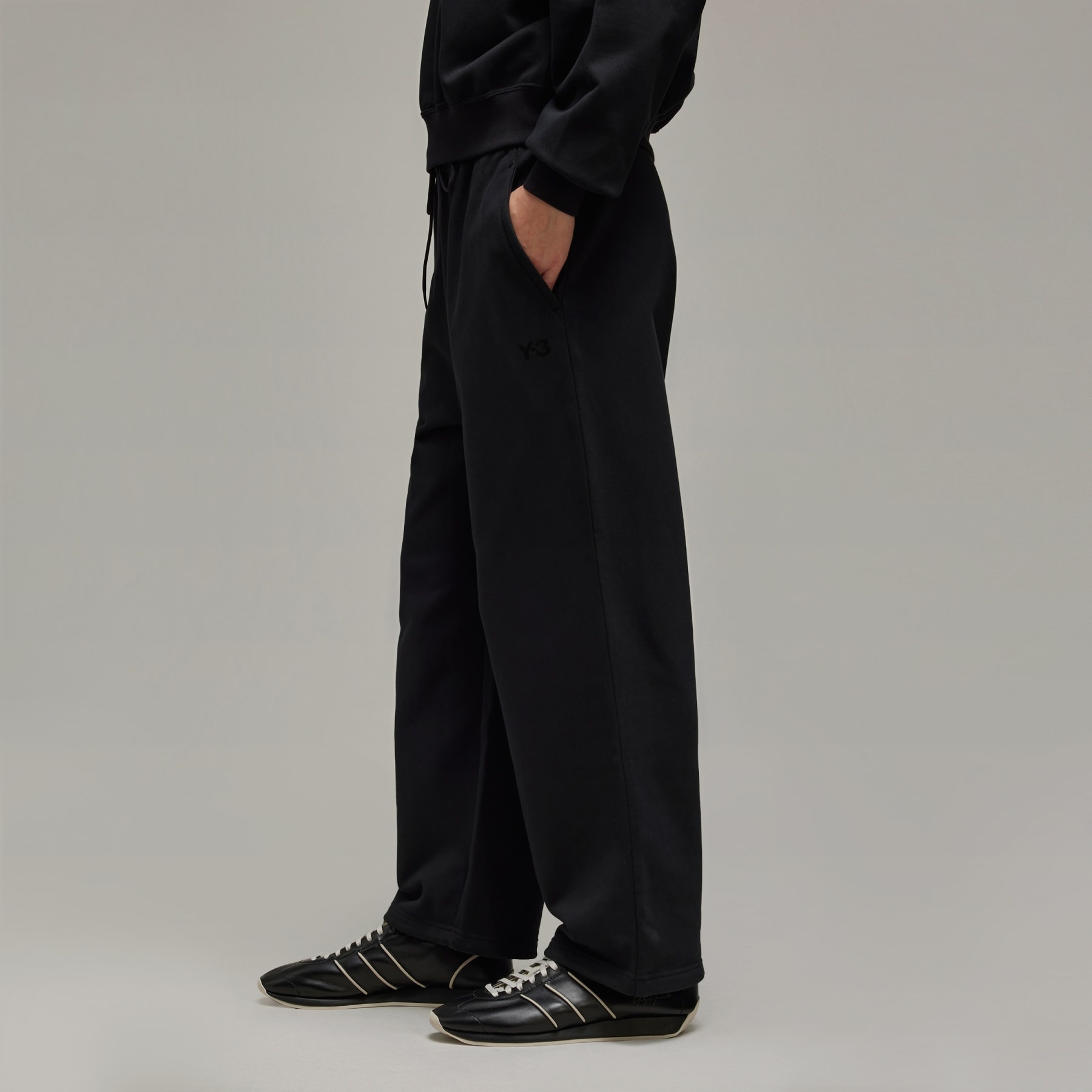 Y-3 French Terry Wide Leg Pants - 4