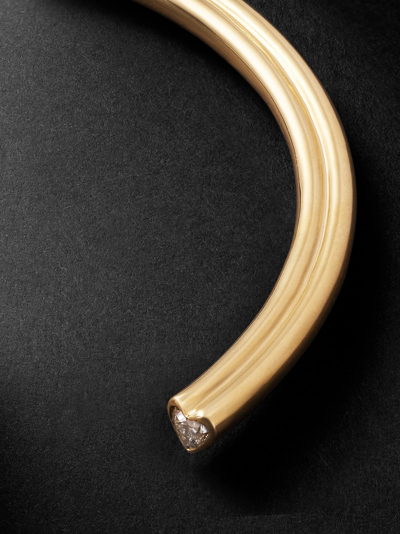 Heart 18-Karat Gold Diamond Cuff 3