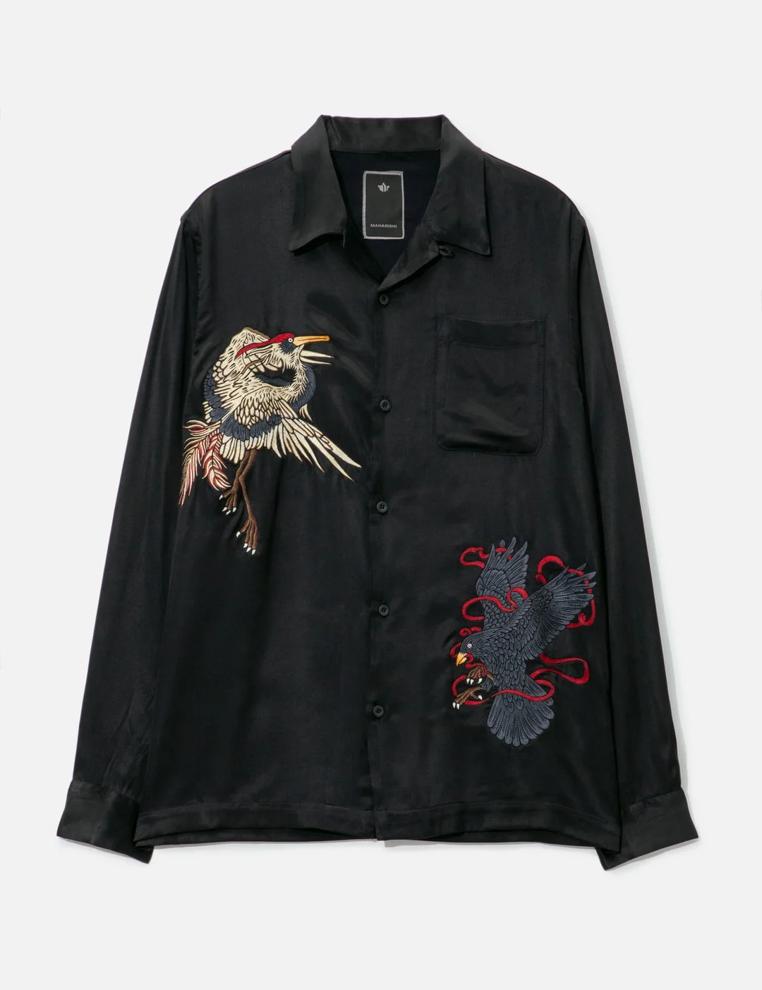 CROW AND HERON CAMP COLLAR SHIRT - 1