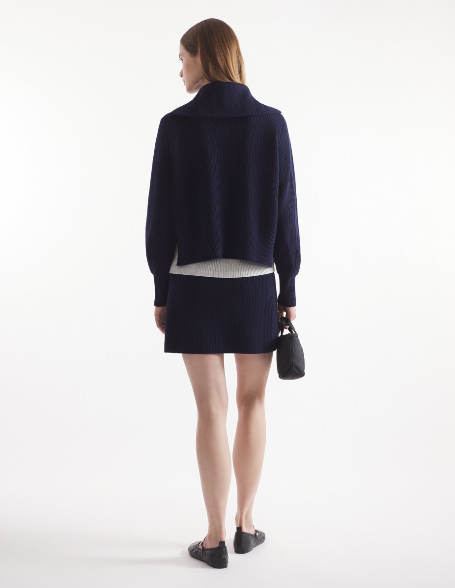 BOLD FOX HEAD PATCH HALF ZIP RIBBED JUMPER - 5