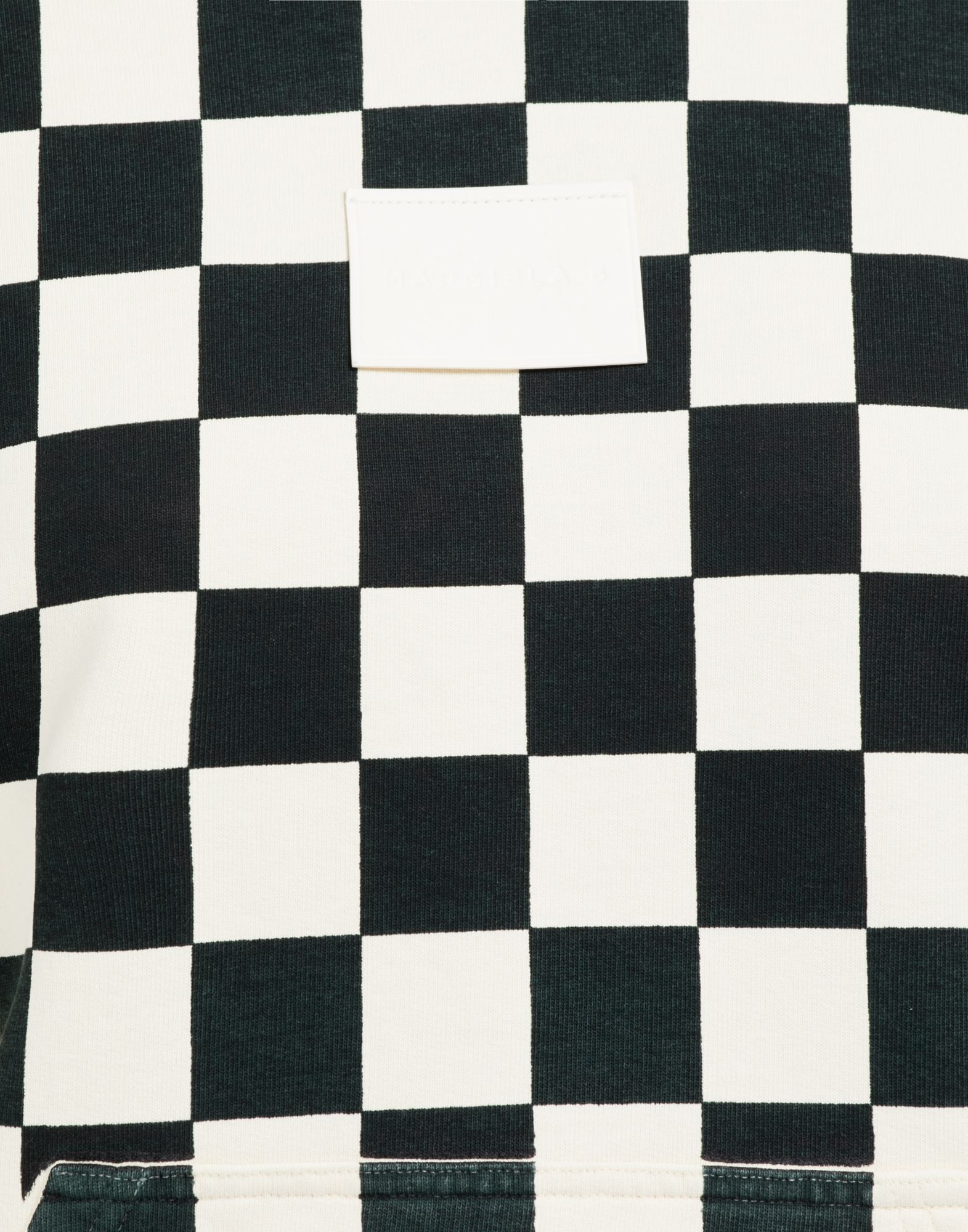 Check print hooded sweatshirt - 6