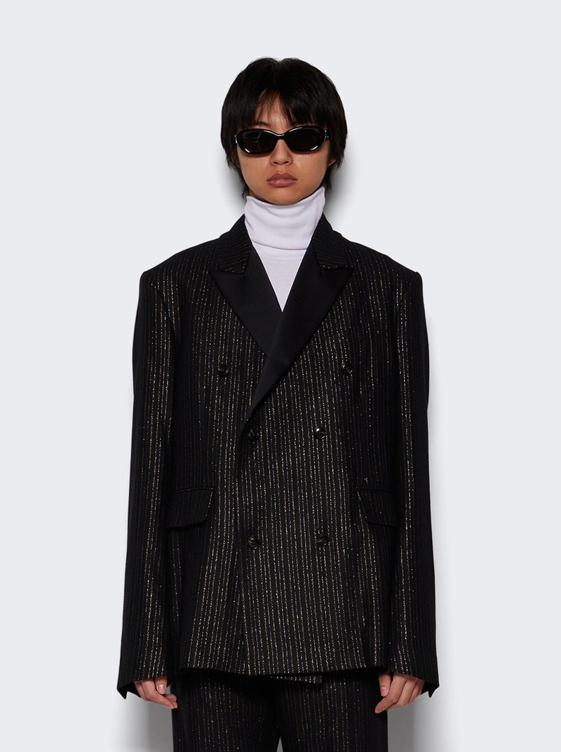 Pinstripe Blazer Black 3