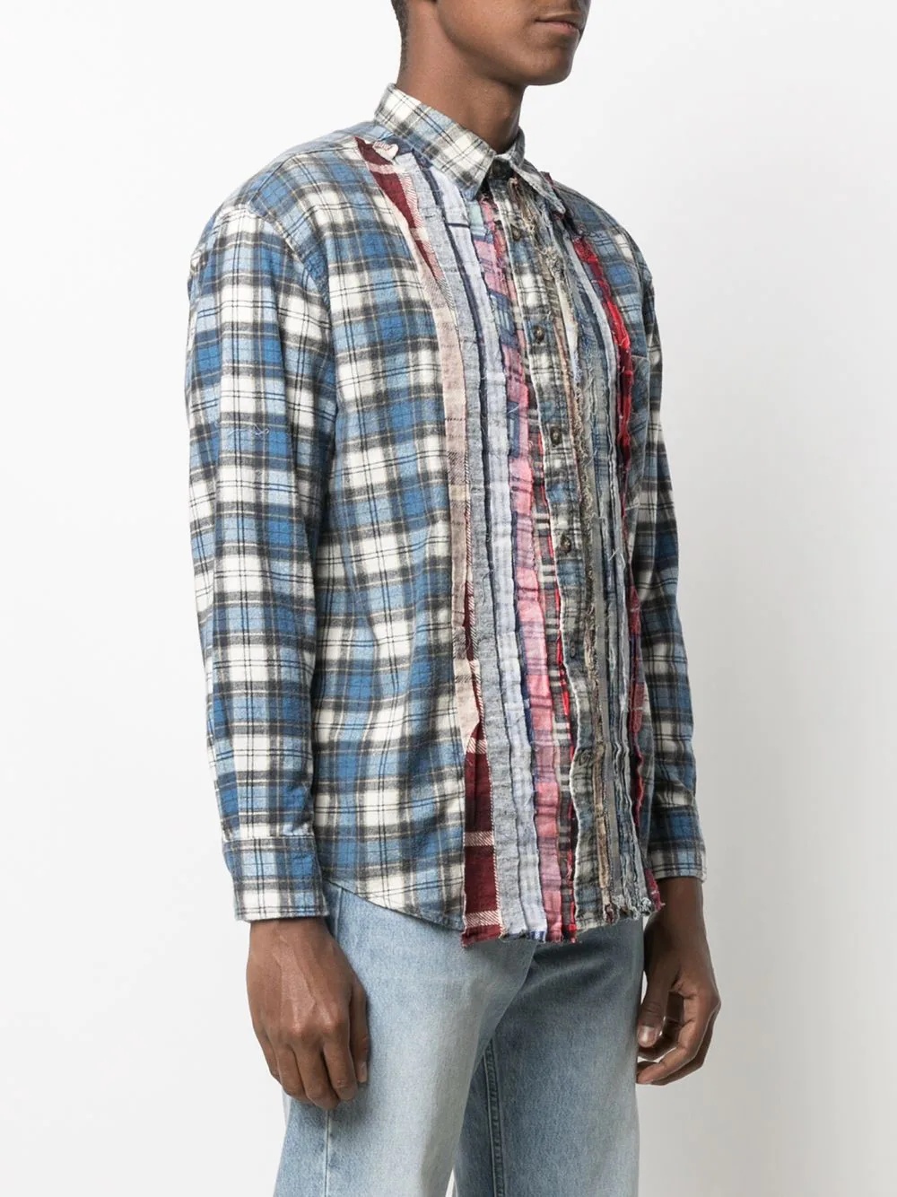 mixed-plaid shirt - 3