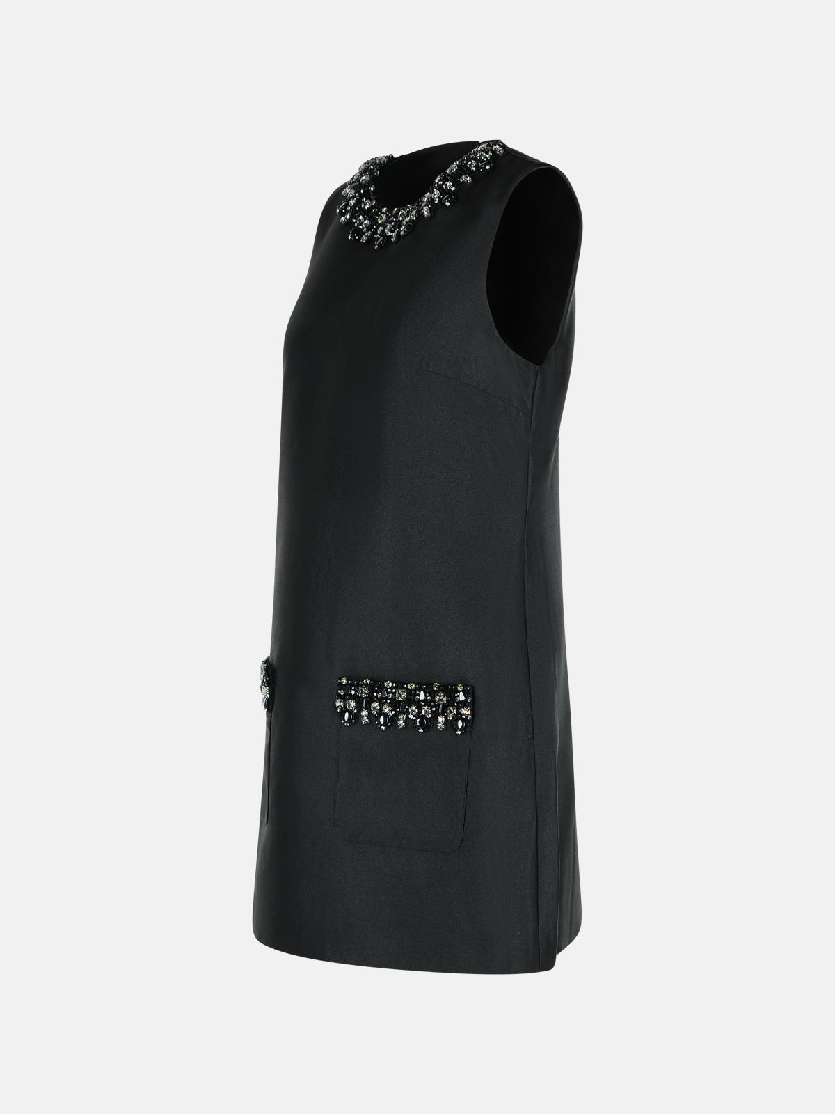 BLACK POLYESTER DRESS - 2