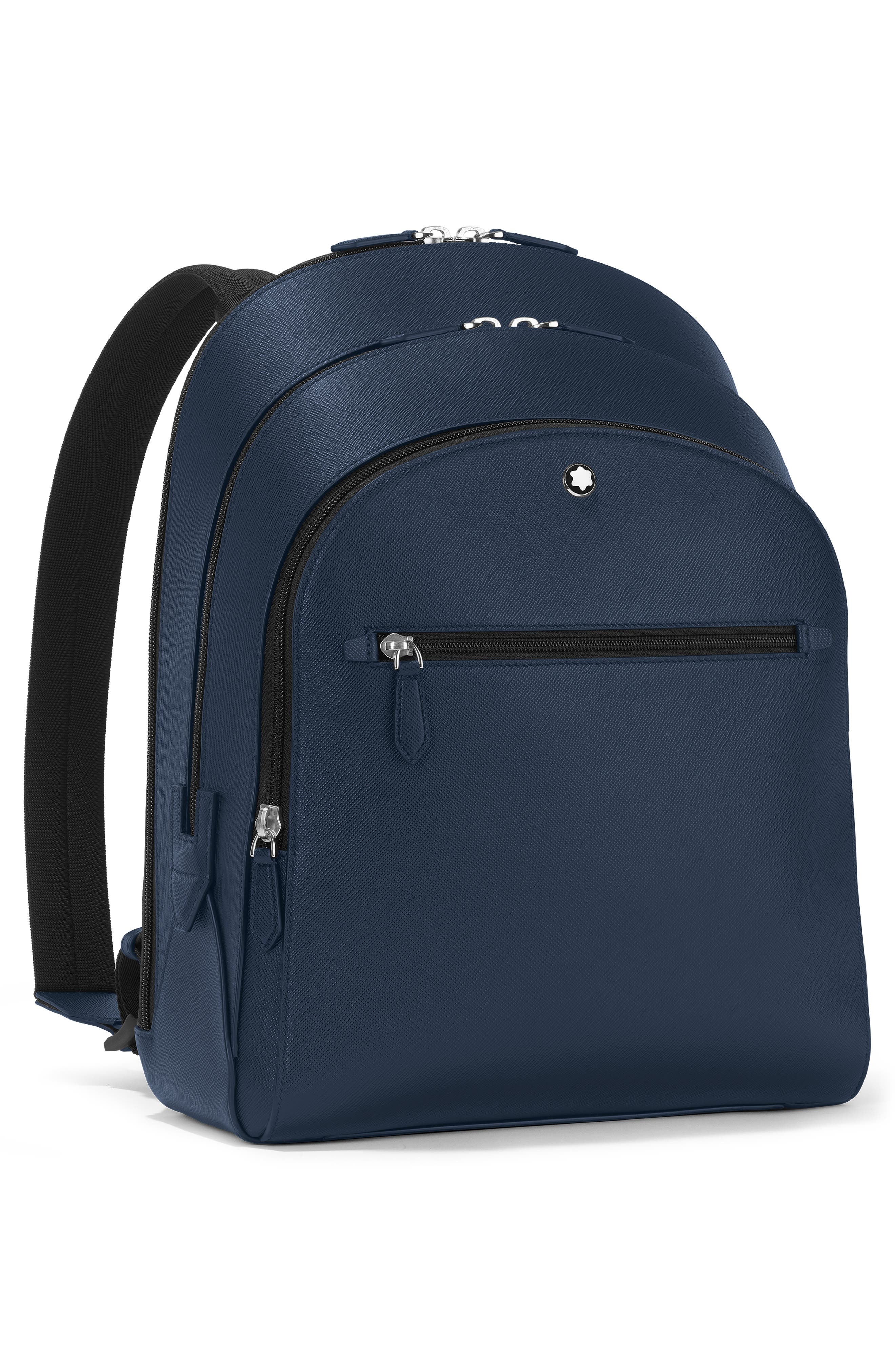Montblanc Medium Sartorial Leather Backpack in Ink Blue at Nordstrom - 6