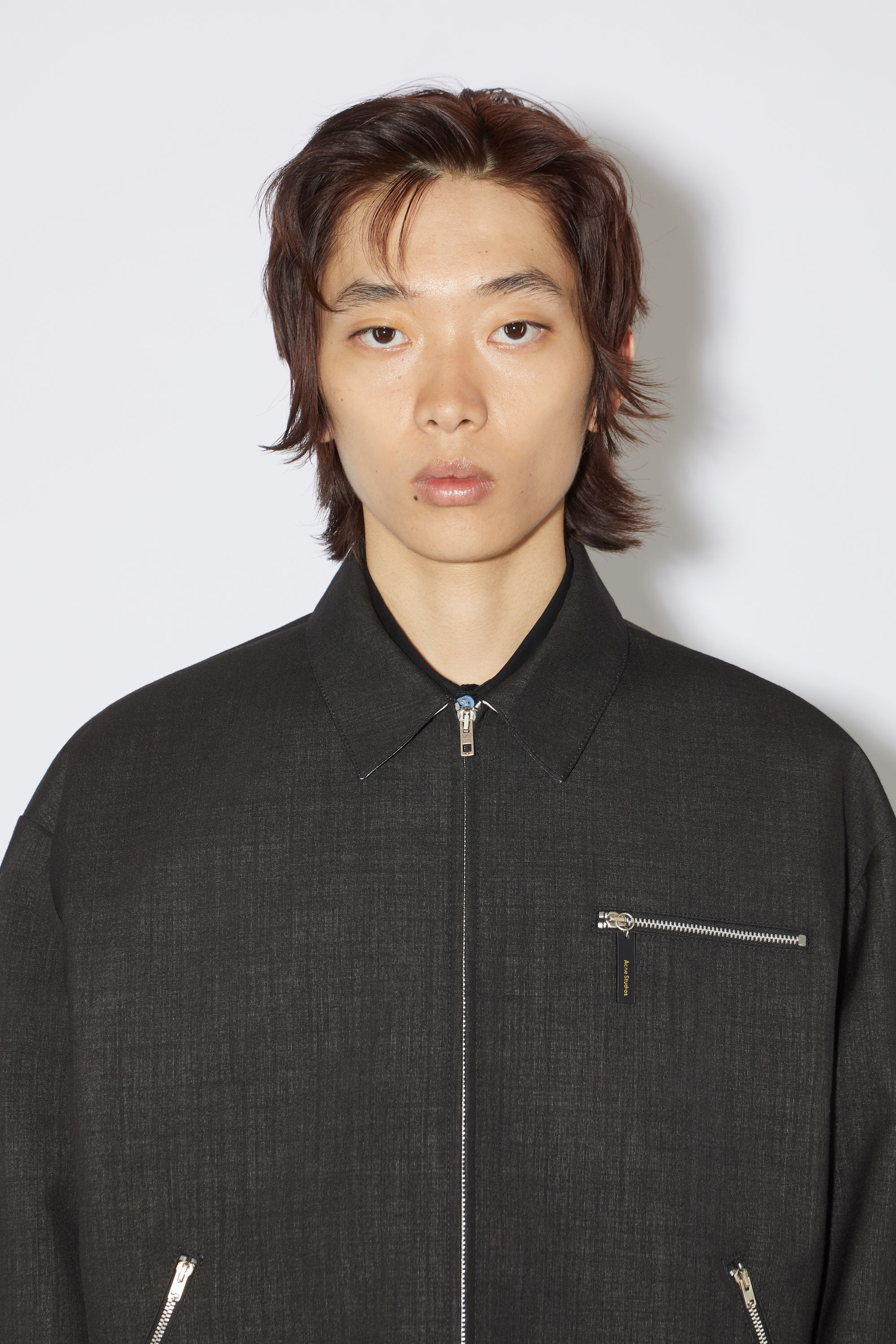 Acne Studios Zippered jacket - Black/white | REVERSIBLE