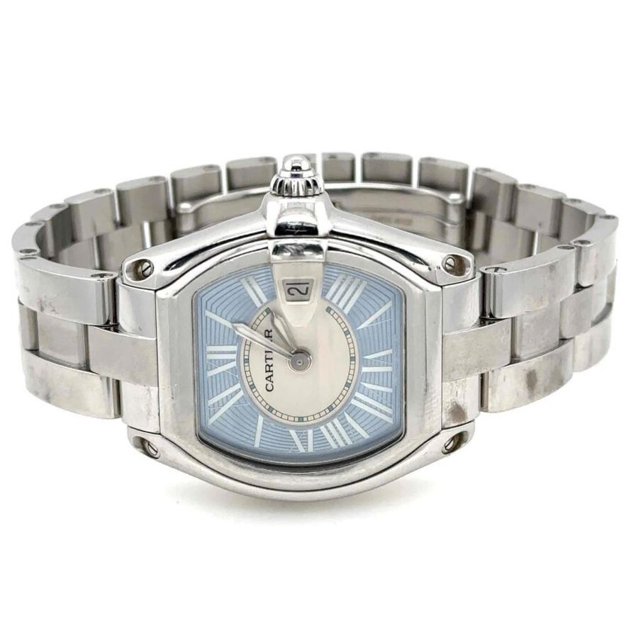 Pre-owned Cartier Roadster Blue and White Dial Ladies Watch W62053V3 - 5