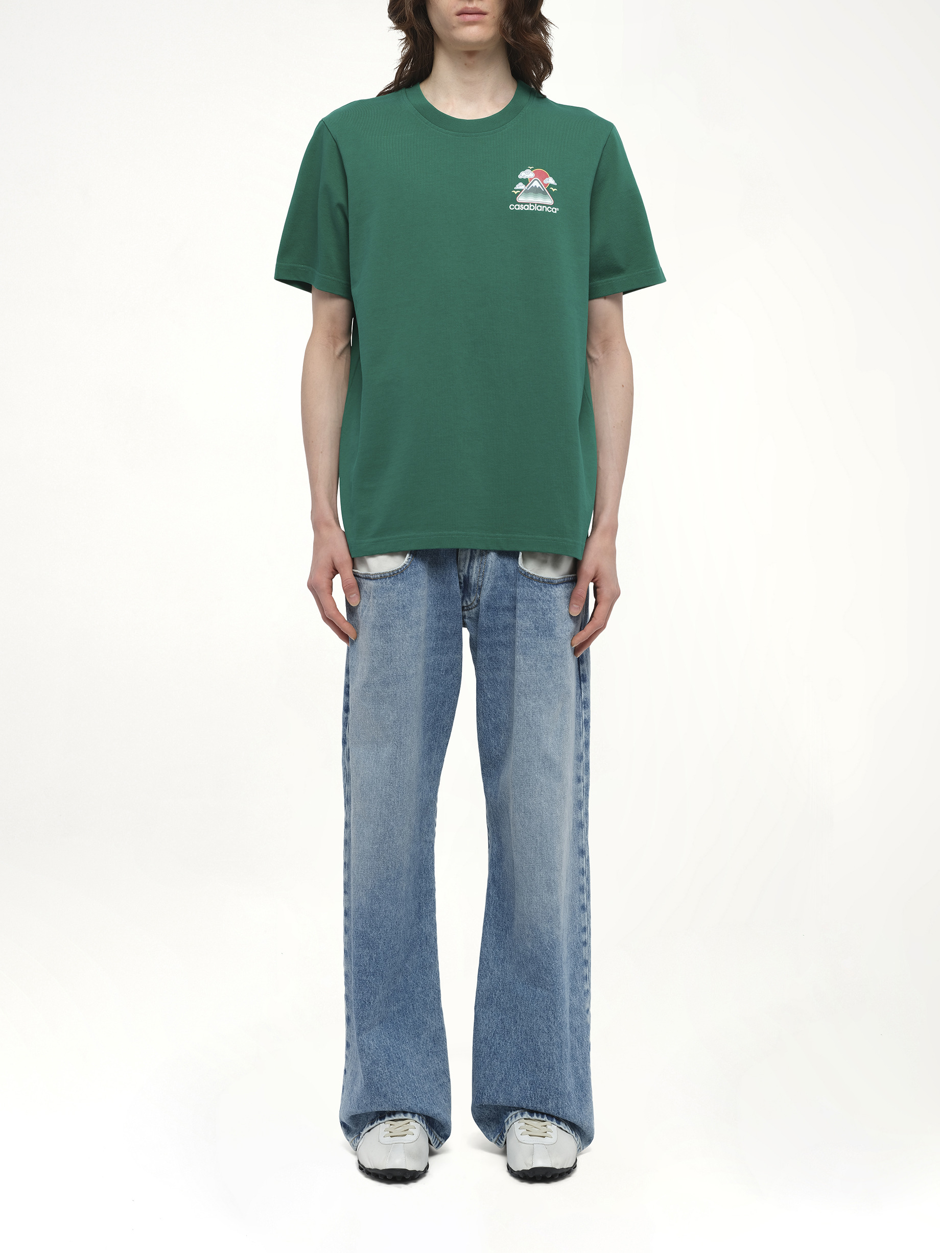 Montagne Ondulee T-Shirt in Green - 7