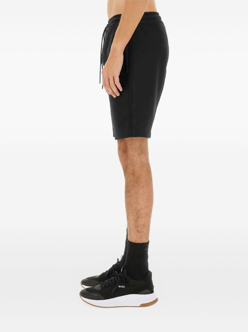 drawstring-waist track shorts - 3