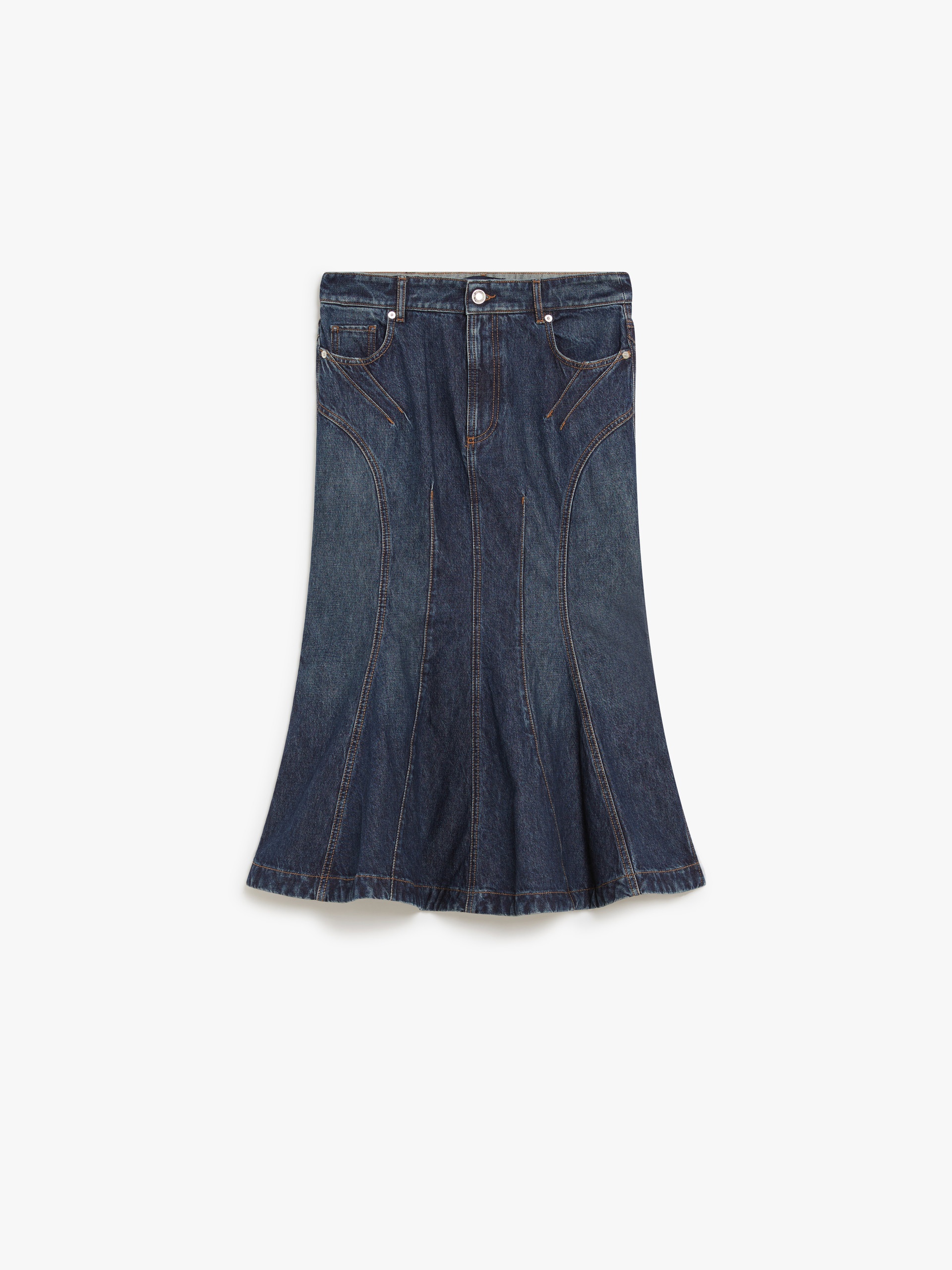 【送料&関税込】SportMax Casa Flared Denim Midi Skirt SportMax Casa Flared Denim Midi Skirt | italist