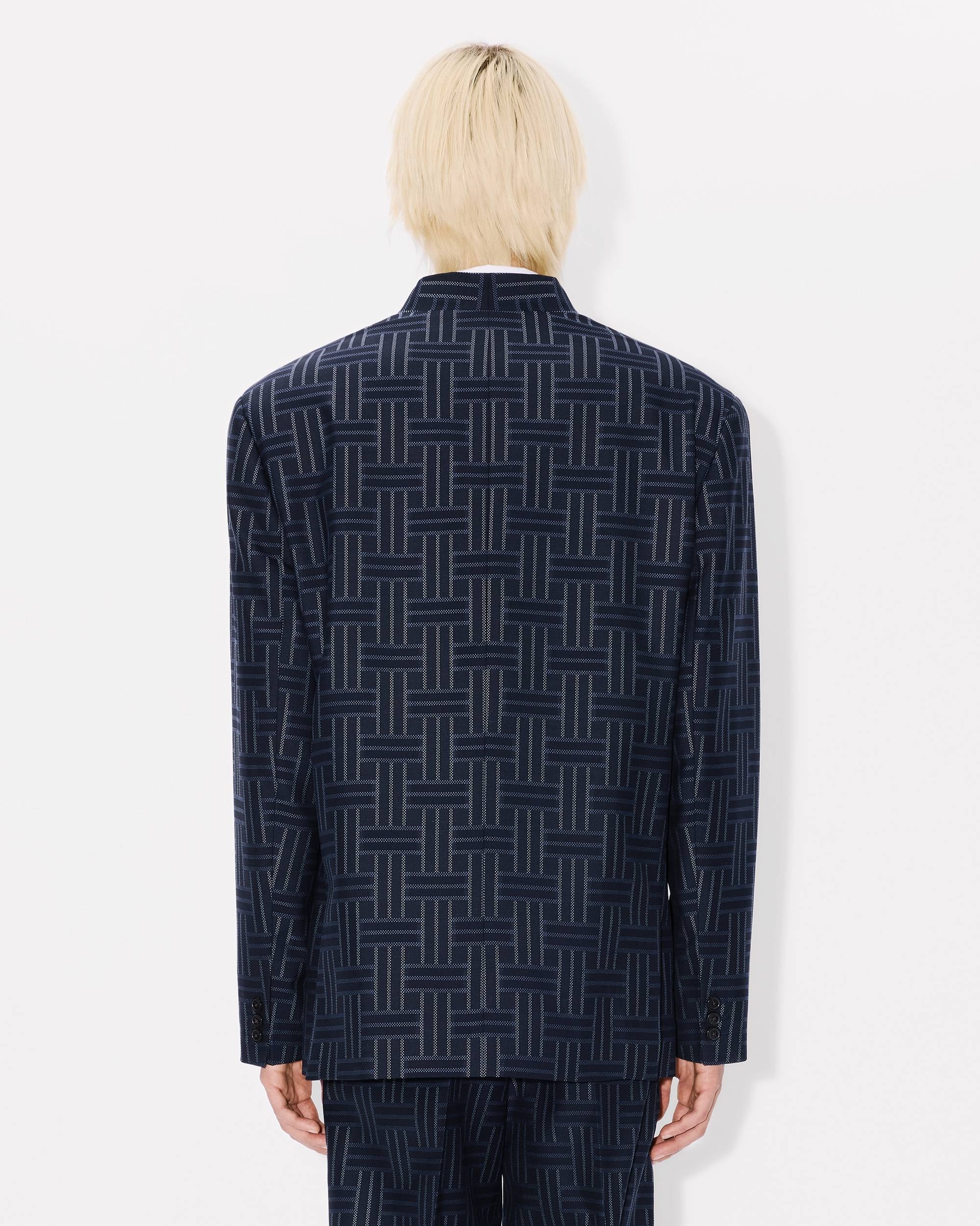 'KENZO Weave' tailored kimono jacket in wool and cotton - 5