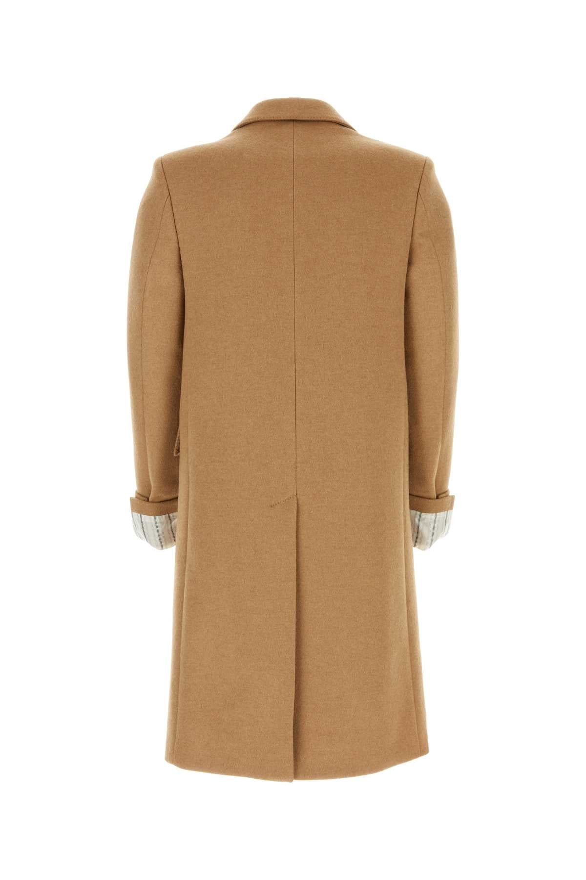 Gucci Men Camel Wool Coat - 2