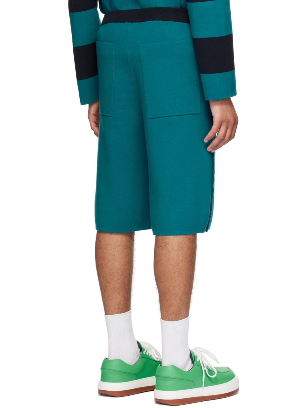 Blue Cotton Shorts - 3