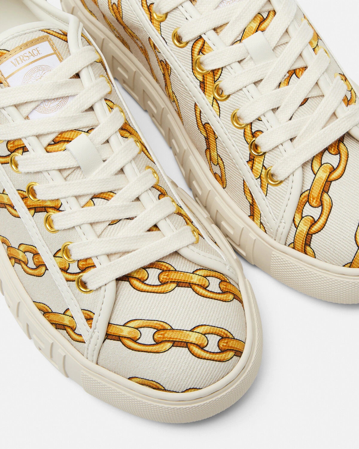 Chain Stripes Greca Sneakers - 5