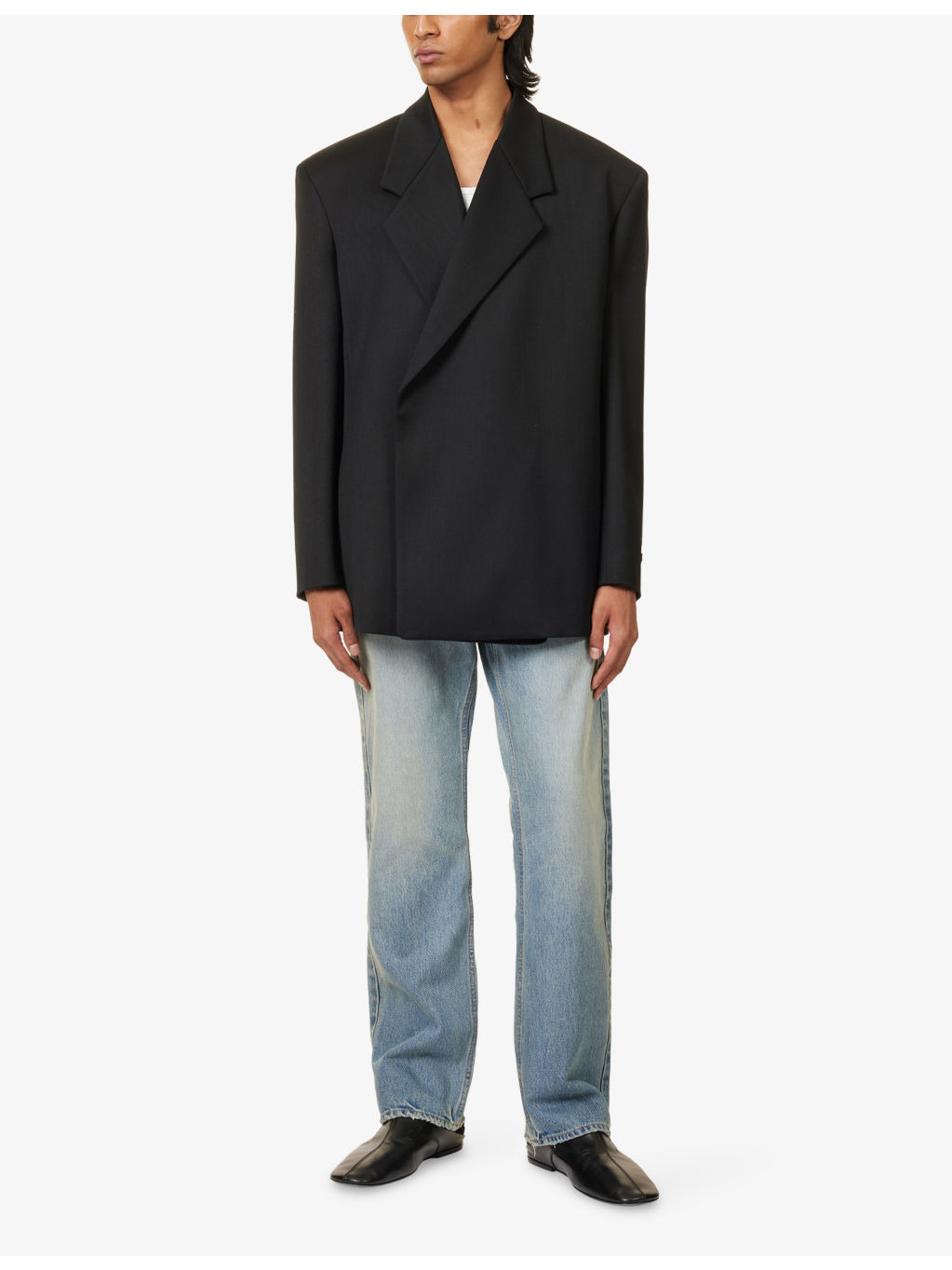 Notch-Lapel Double-Breasted Wool Blazer - 2