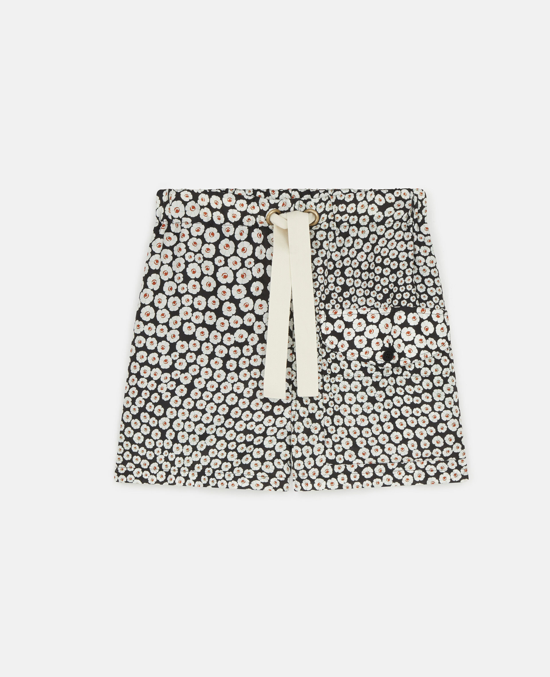 Floral Silk Shorts - 1