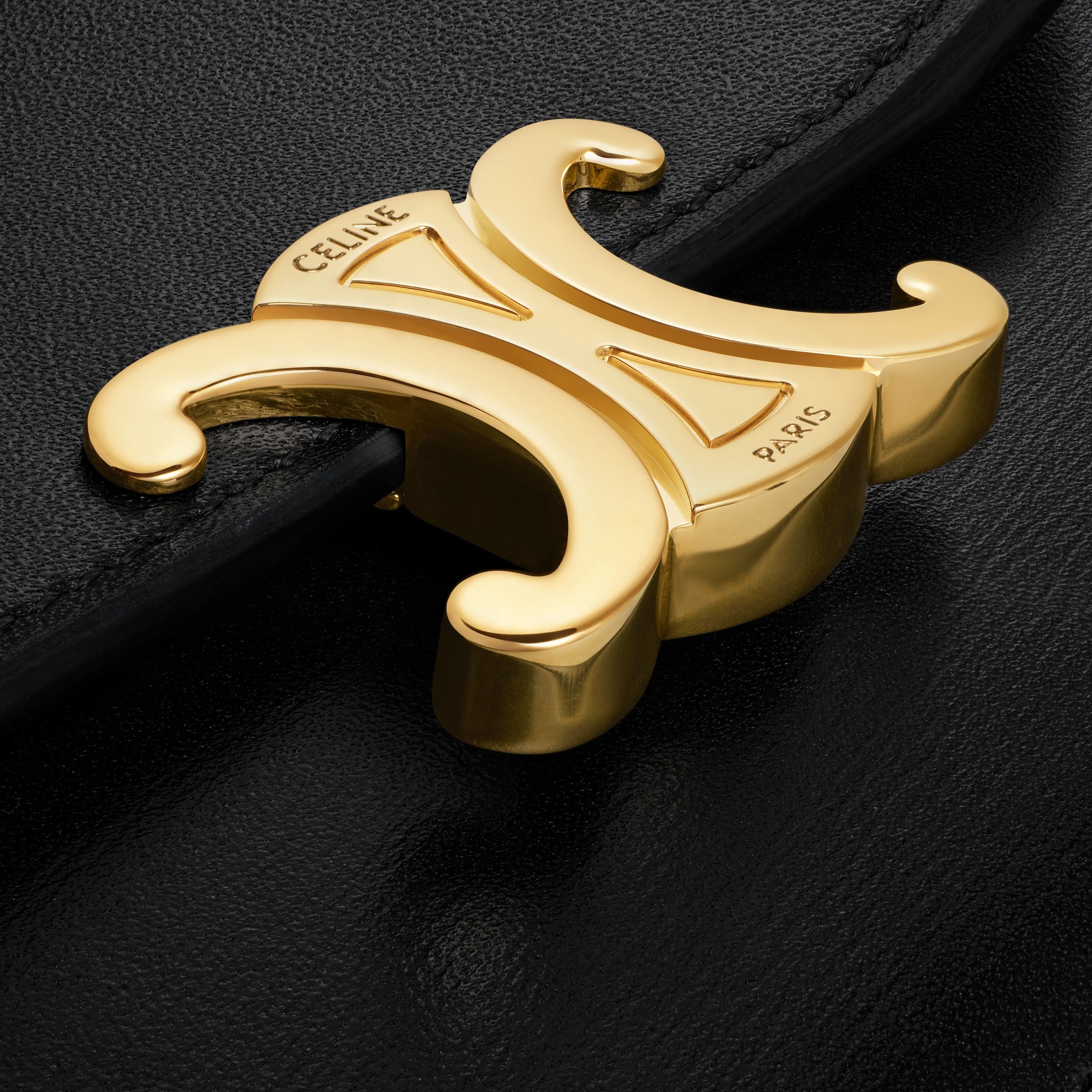 LONG CARD HOLDER WITH FLAP TRIOMPHE  IN Shiny calfskin - 5
