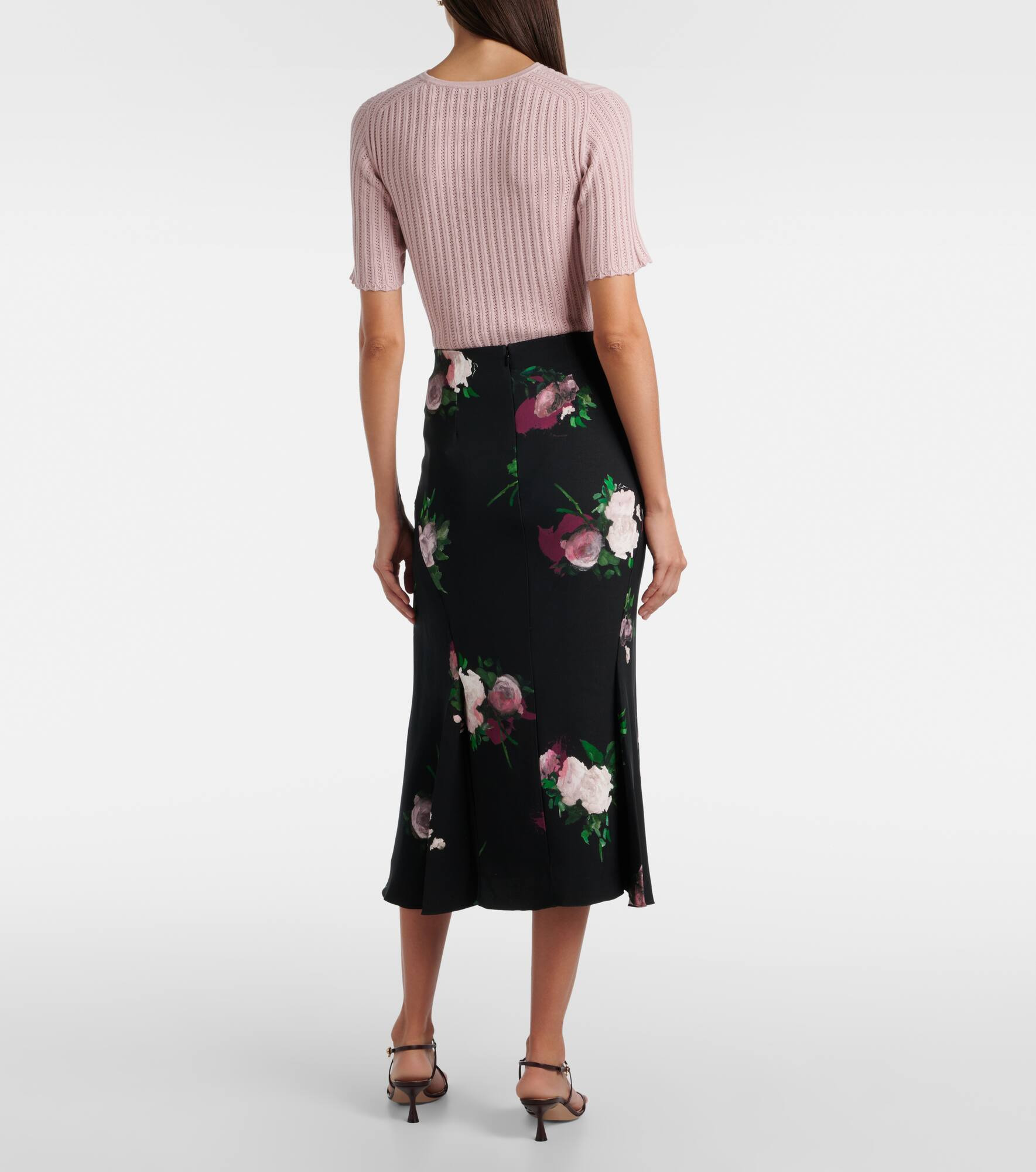 Floral midi skirt - 3
