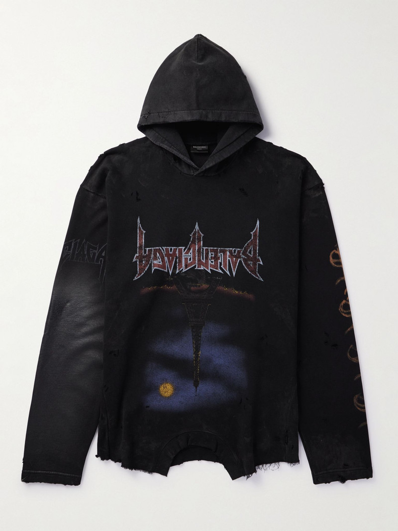 Oversize에 의하여 강화된 인쇄되는 면 Jersey Hoodie 1