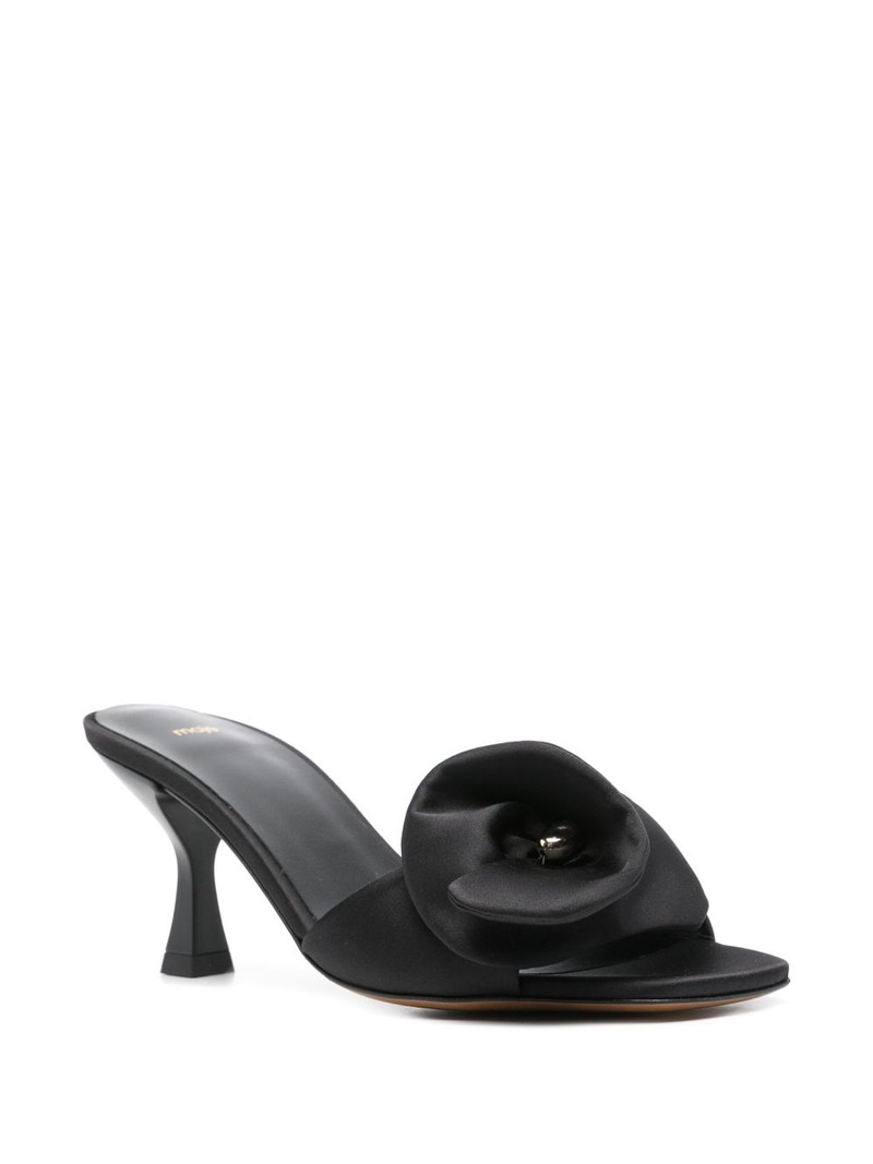 maje 70mm floral-appliqué mules outlook