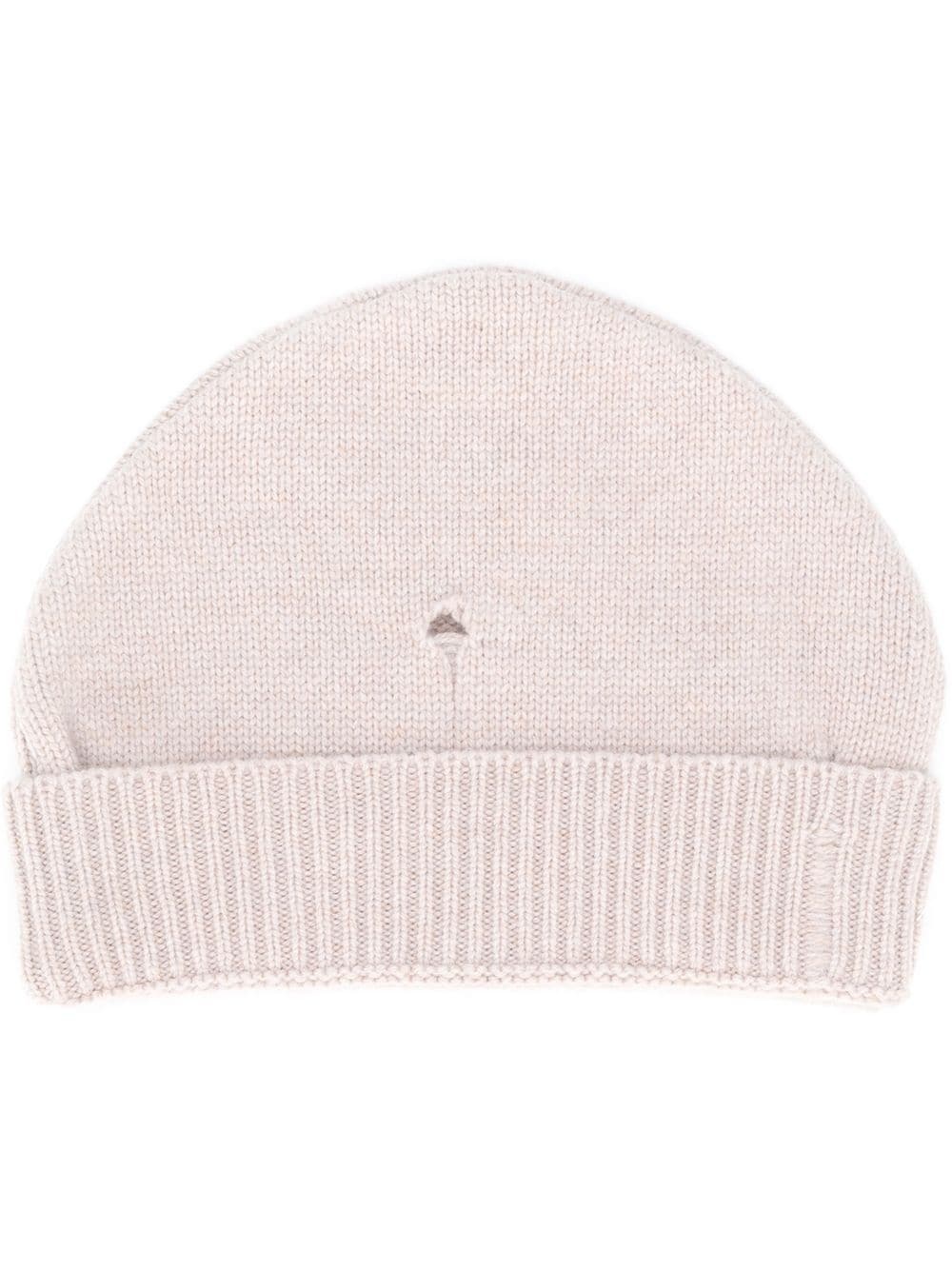 ribbed-edge knitted beanie - 1