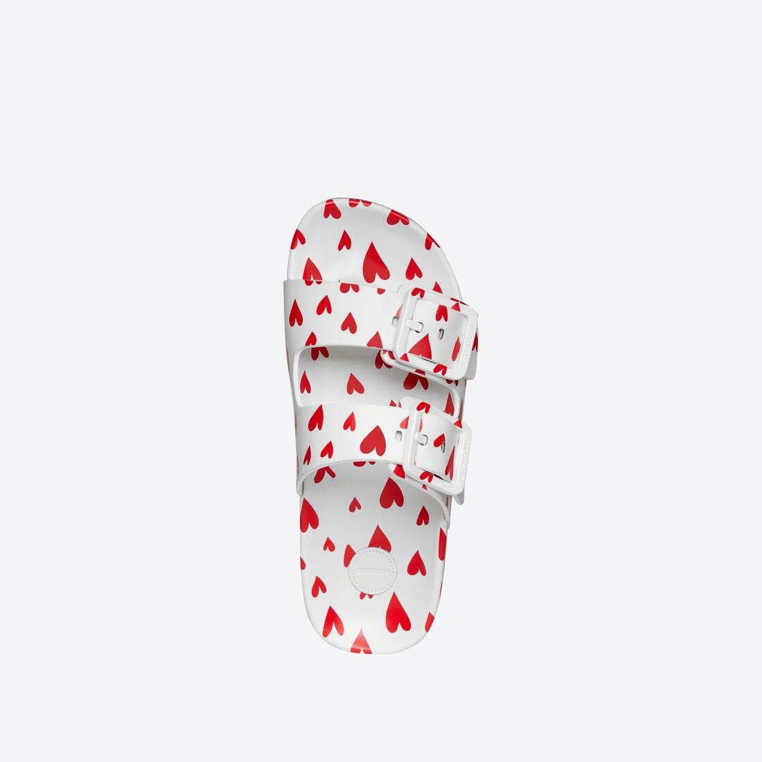 Women's Valentine's Day 22 Mallorca Sandal Heart Printed in White - 5