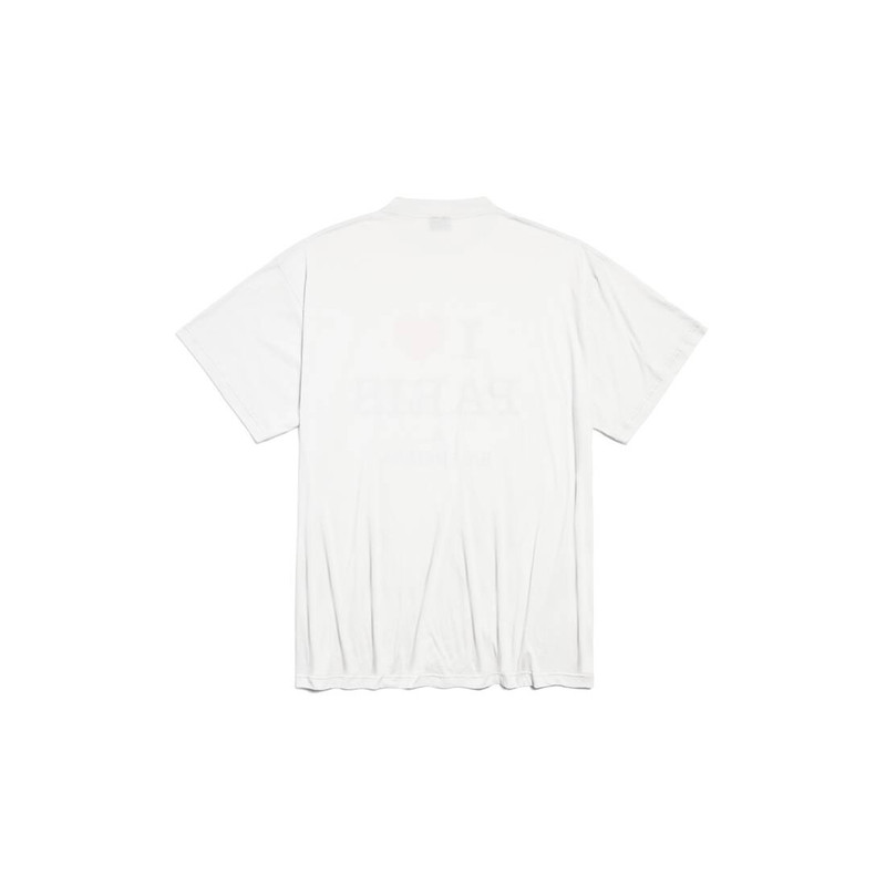 BALENCIAGA I Love Paris & Balenciaga T-shirt Oversized  in White outlook