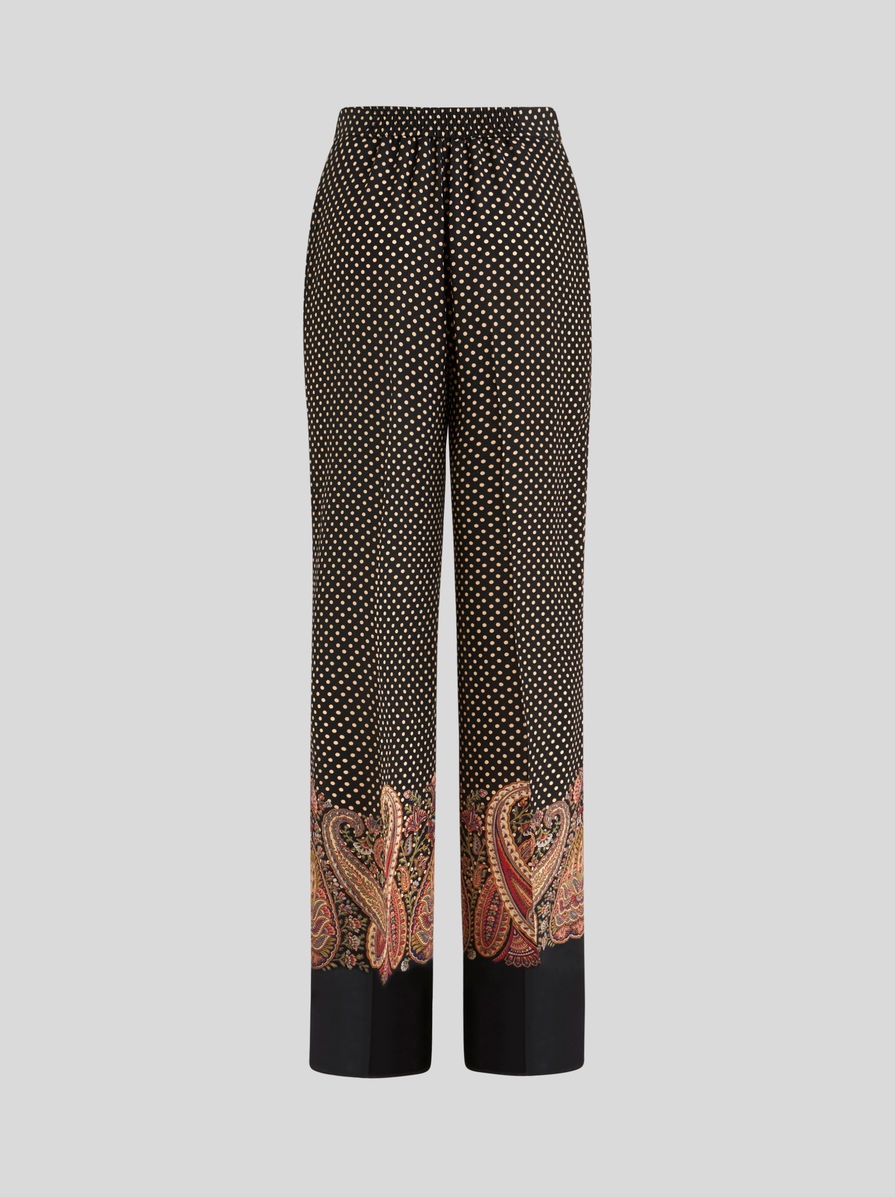 CRÊPE DE CHINE PALAZZO TROUSERS - 6