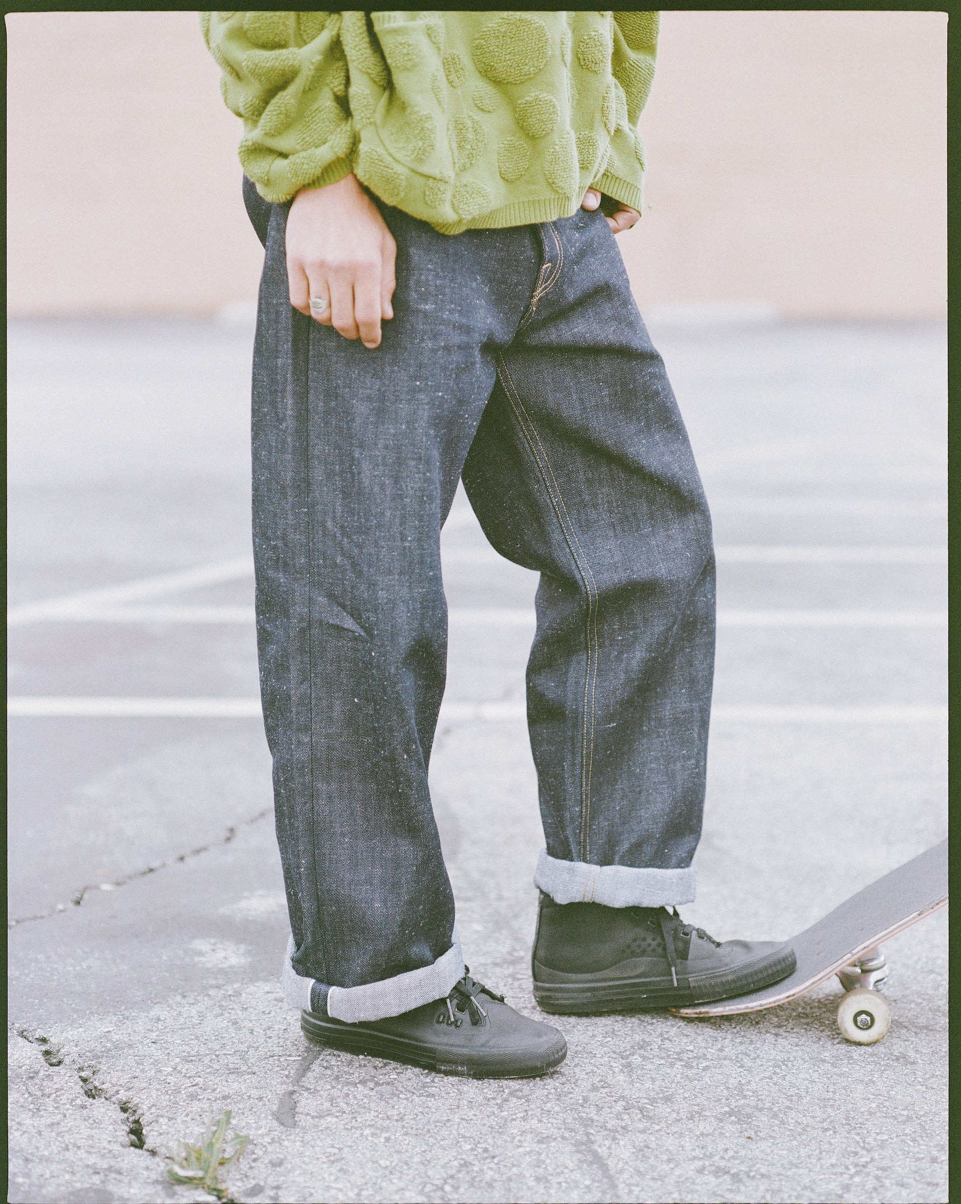 Type 00 14oz Selvedge Hemp Blend Denim - Indigo - 8