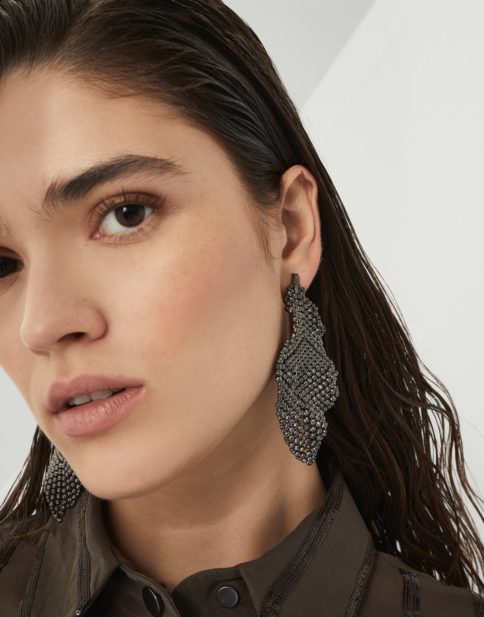 Sterling Silver sculptured earrings - 3