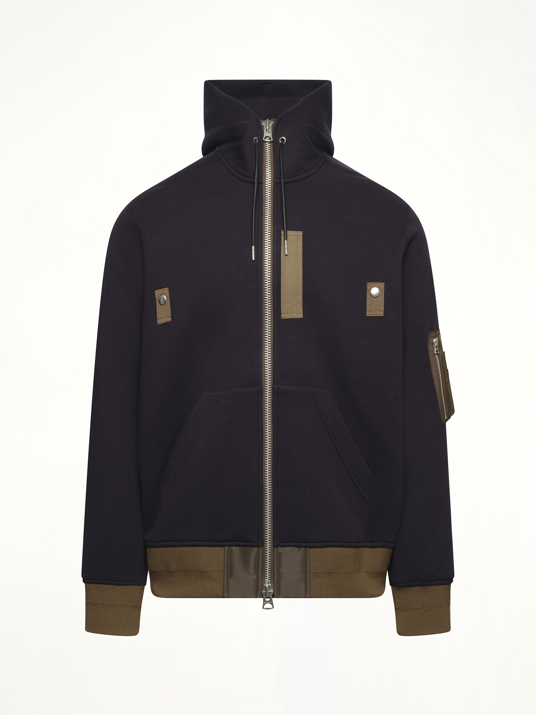 Sponge Sweat Hoodie in Navy/Dark Khaki - 2