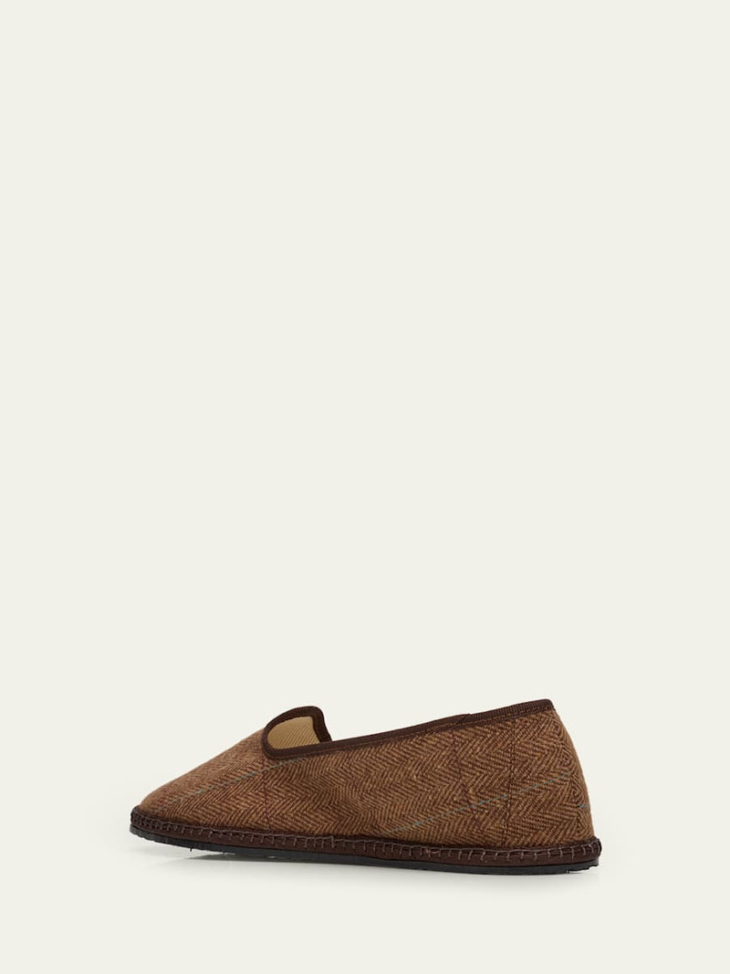 Furlana Herringbone Wool-Blend Slippers 4