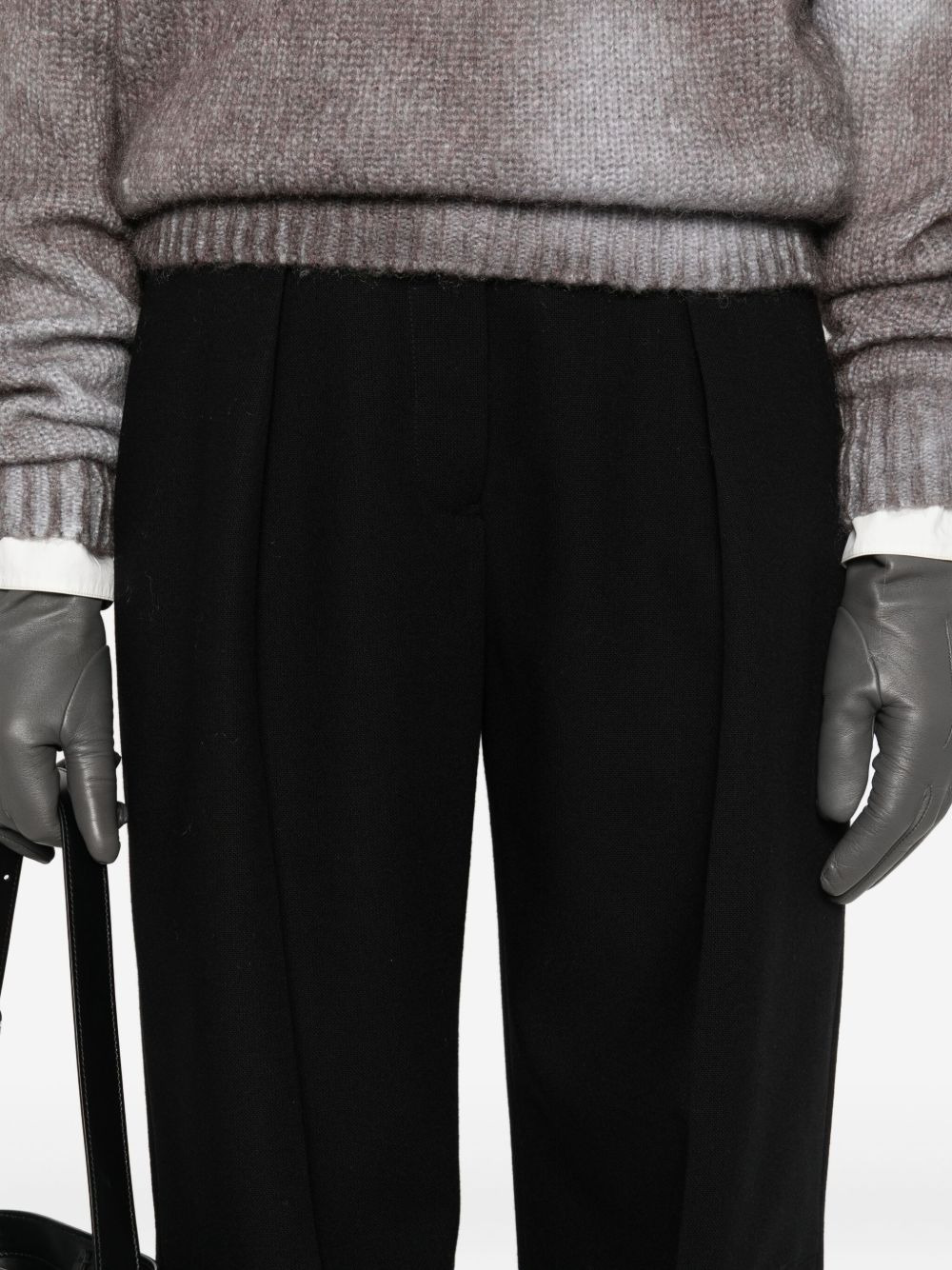 pleated wool trousers - 5
