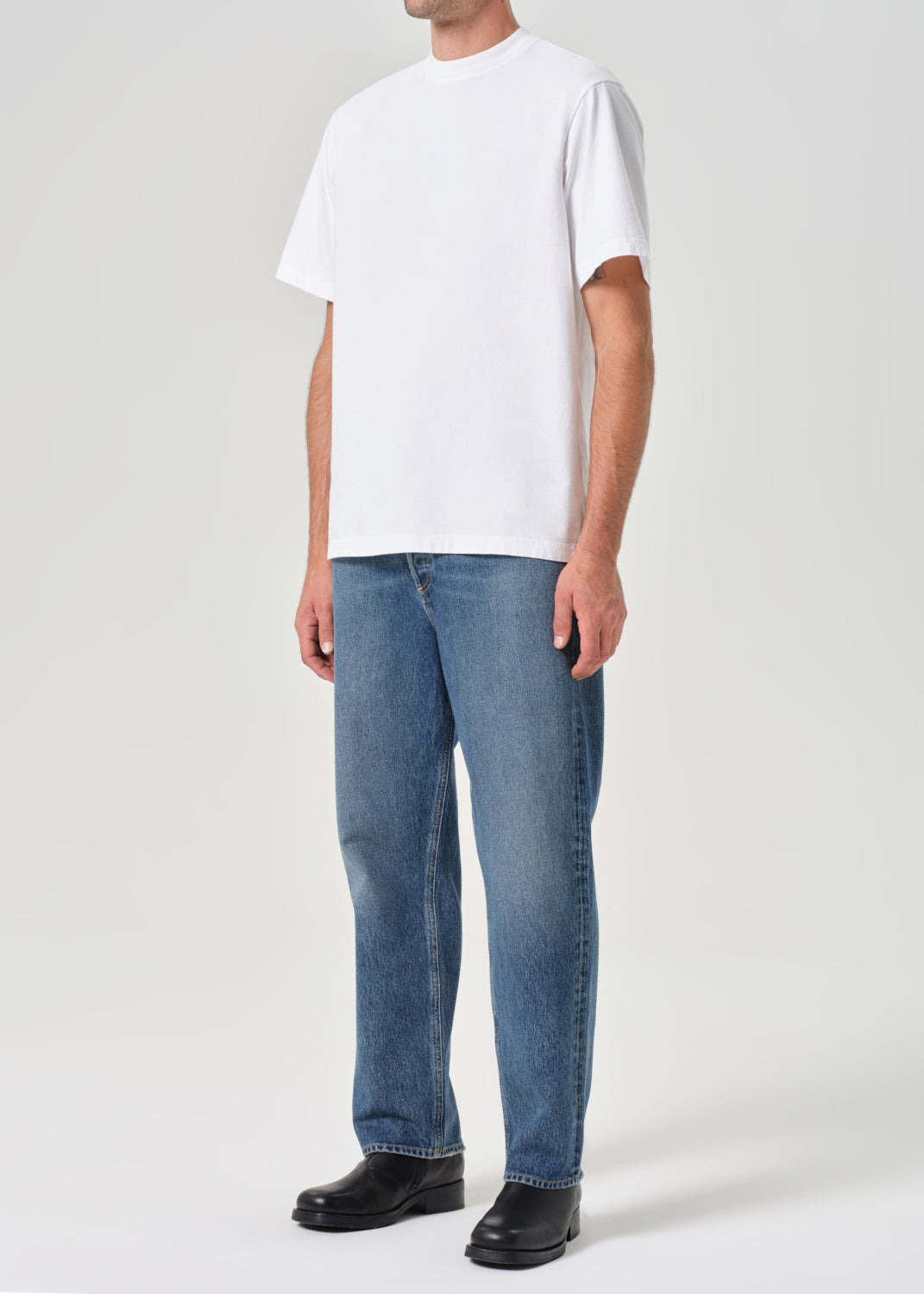 ASHA MOCK NECK TEE IN WHITE - 5