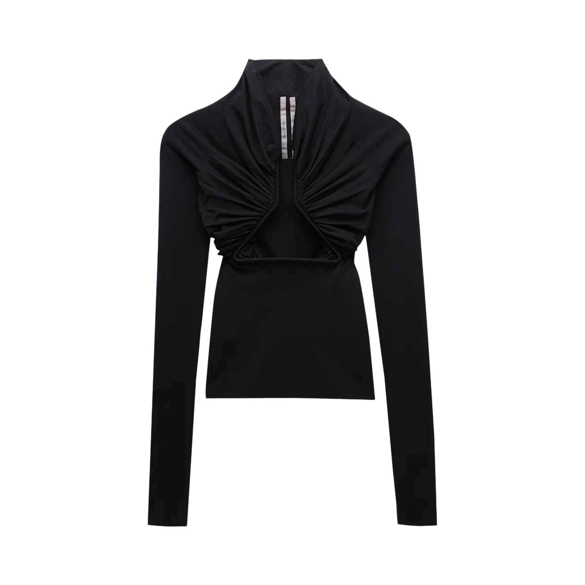 Rick Owens Jersey Long-Sleeve Prong Top 'Black' - 1