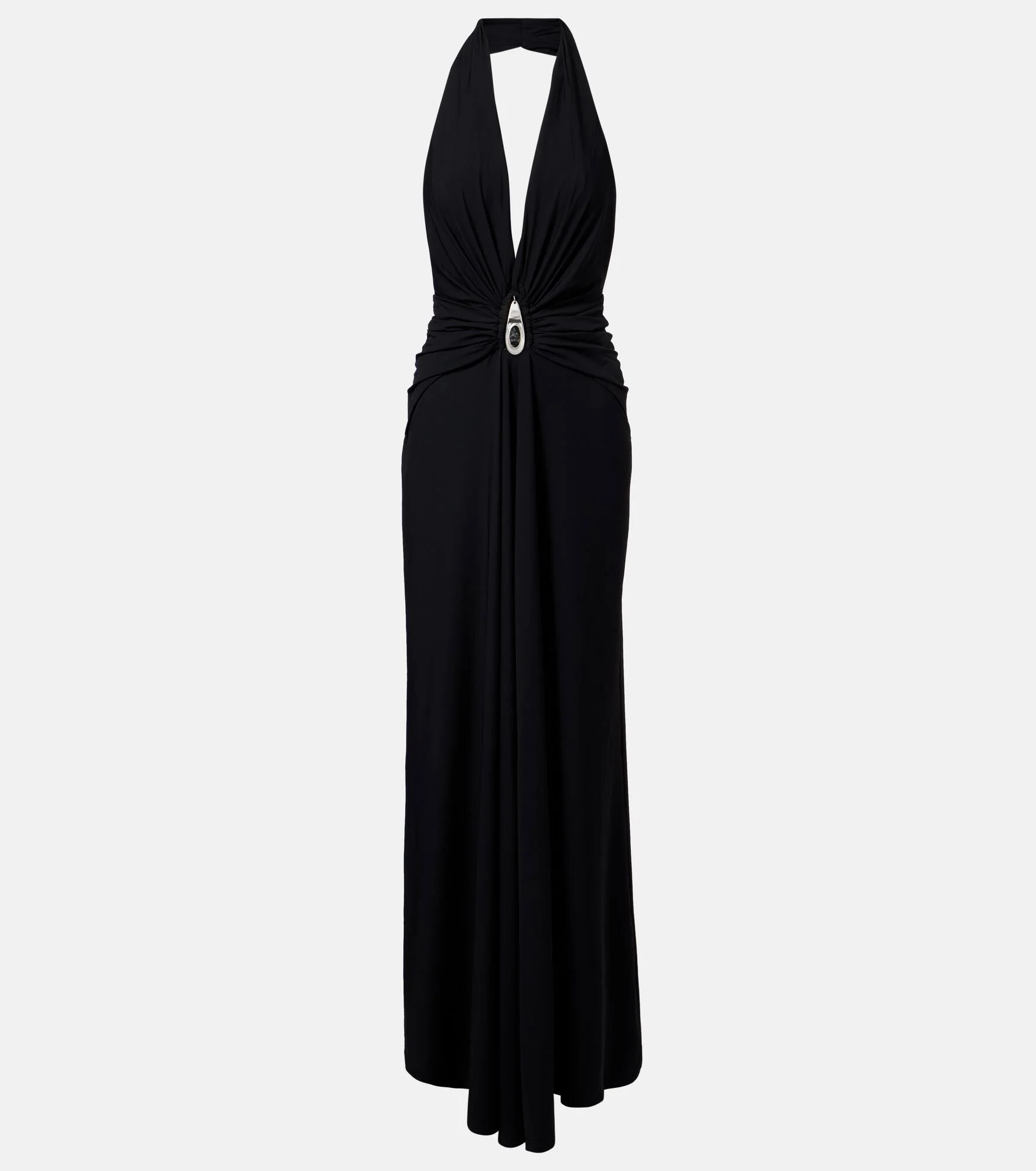 Embellished ruched jersey maxi dress - 1