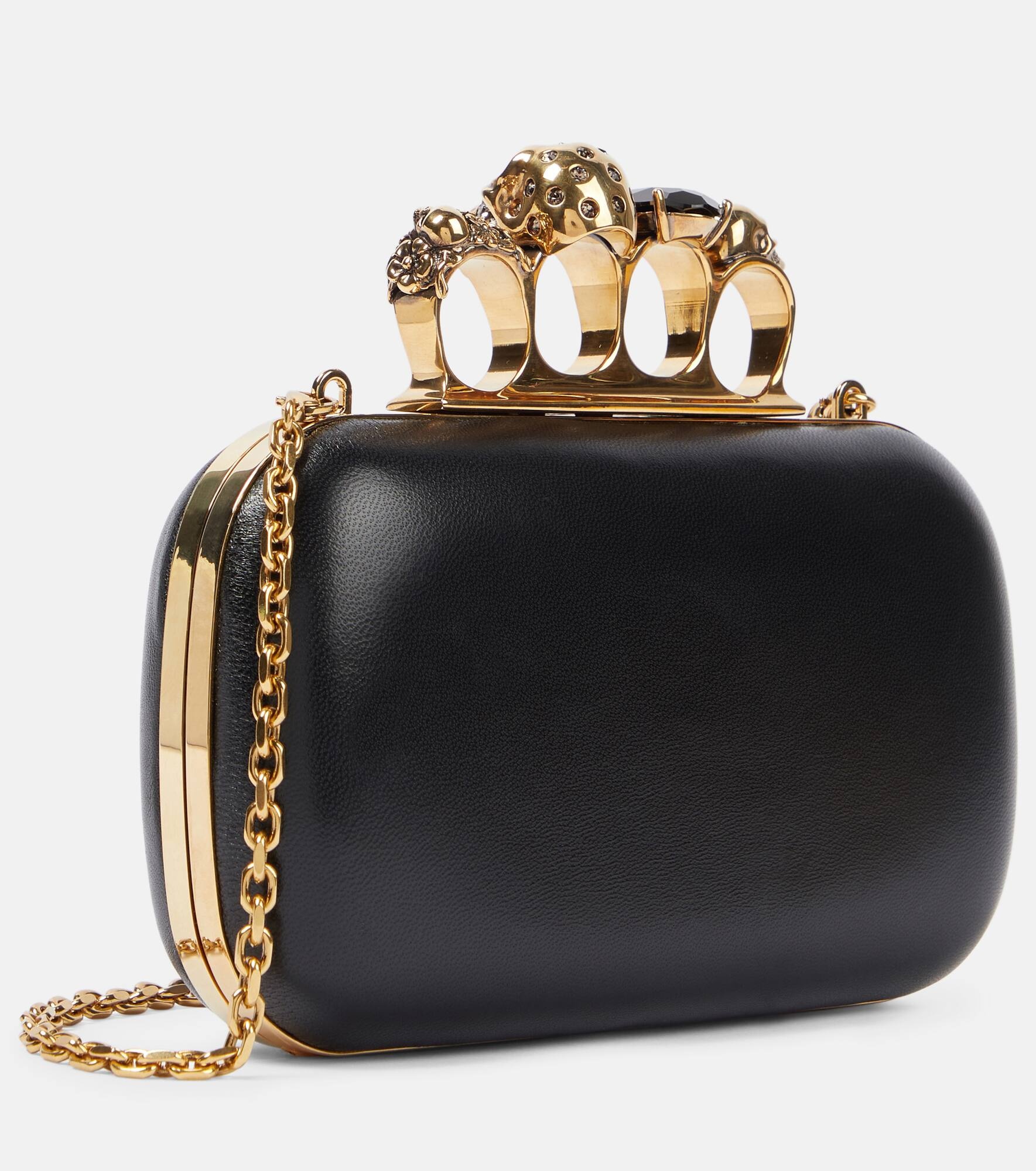 Knuckle leather clutch - 4
