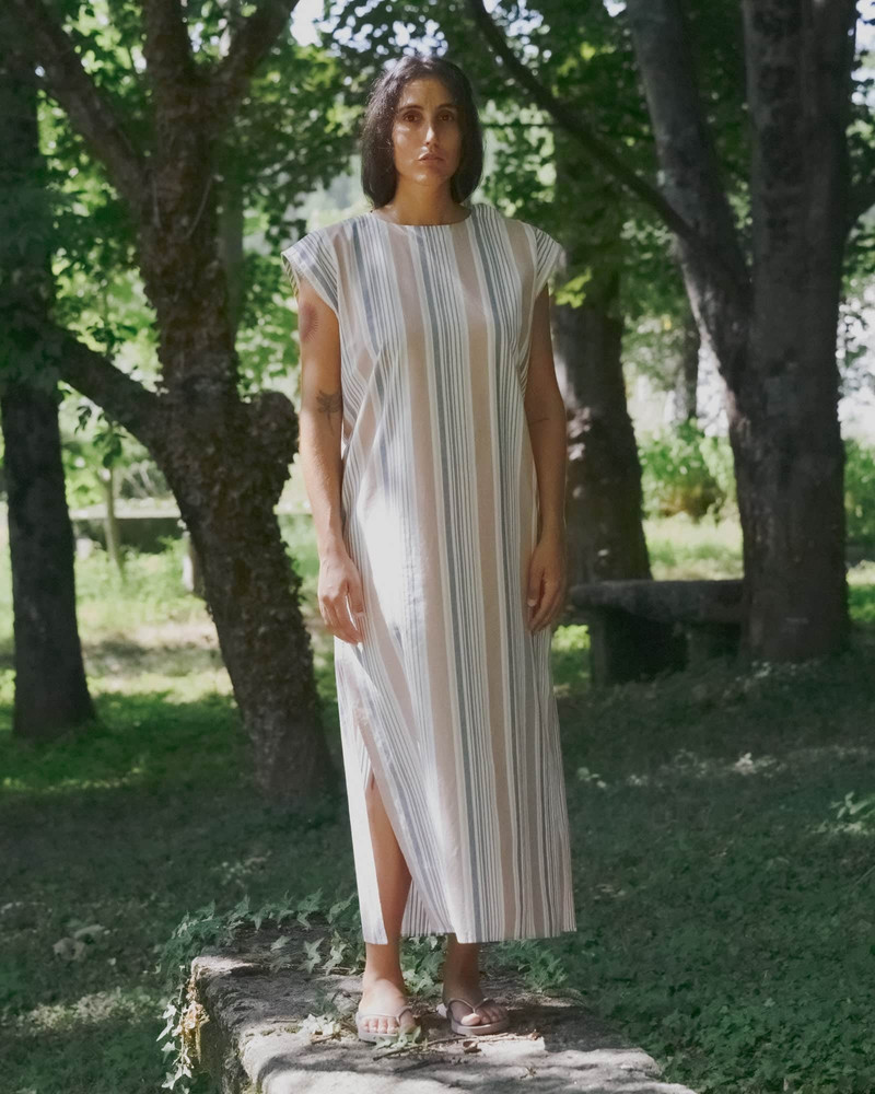 Stave Sleeveless Dress - Organic Cotton Poplin 1