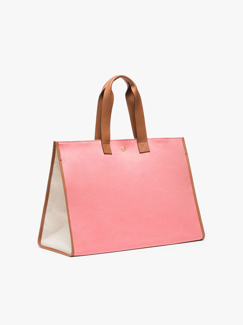 L/UNIFORM NATURAL & PINK BONDED COTTON FOLDABLE BAG 3