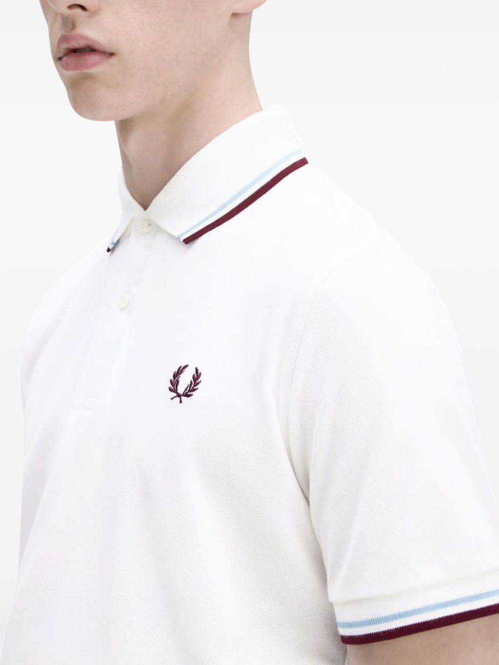 tipped-collar polo shirt - 4