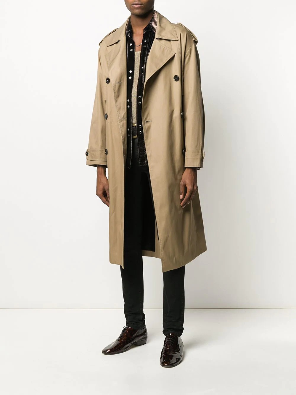 double-breasted trench coat - 2