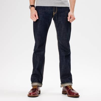 Iron Heart IH-634N 17oz Selvedge Denim Straight Cut Jeans - Natural Indigo outlook