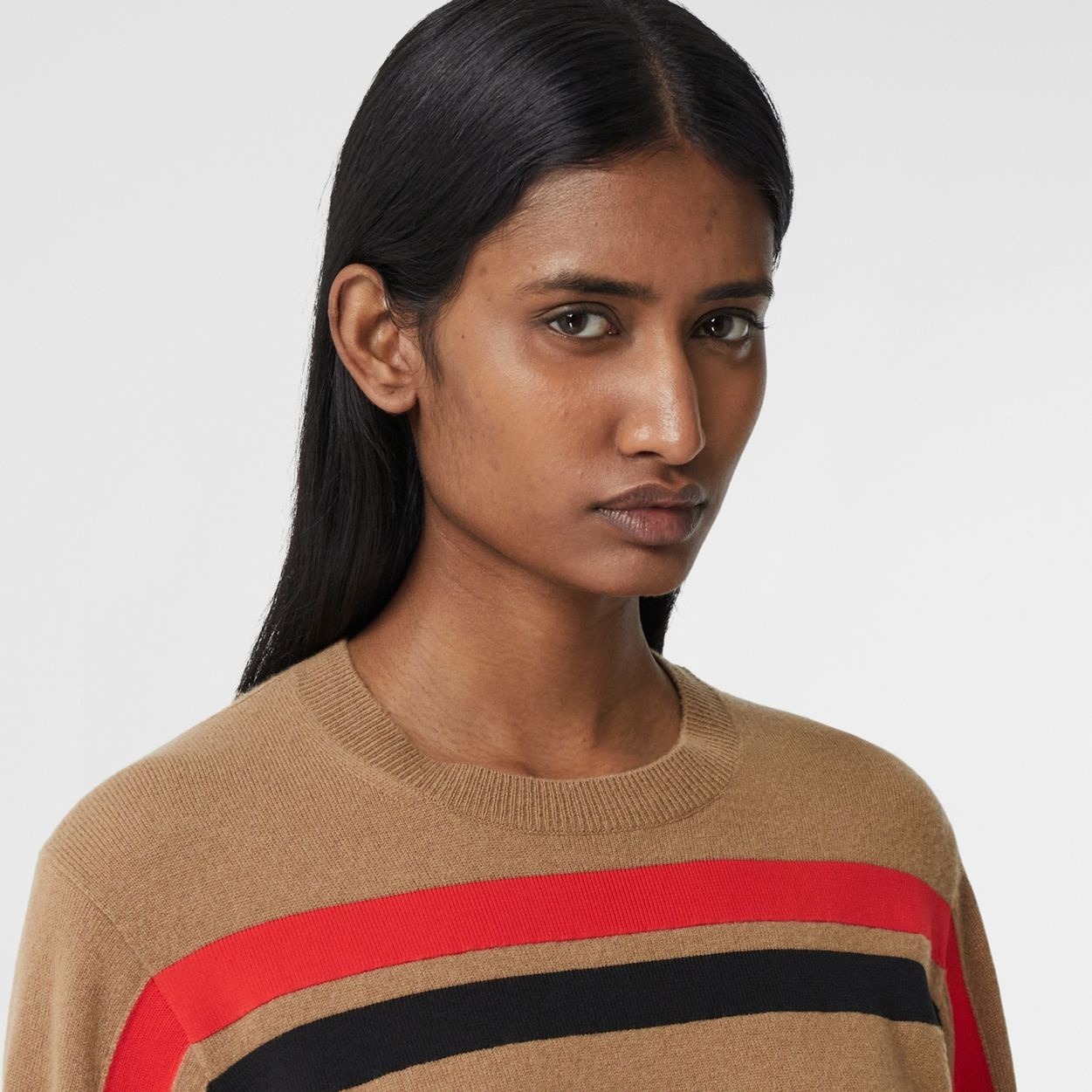 Stripe Detail Technical Cashmere Sweater - 3