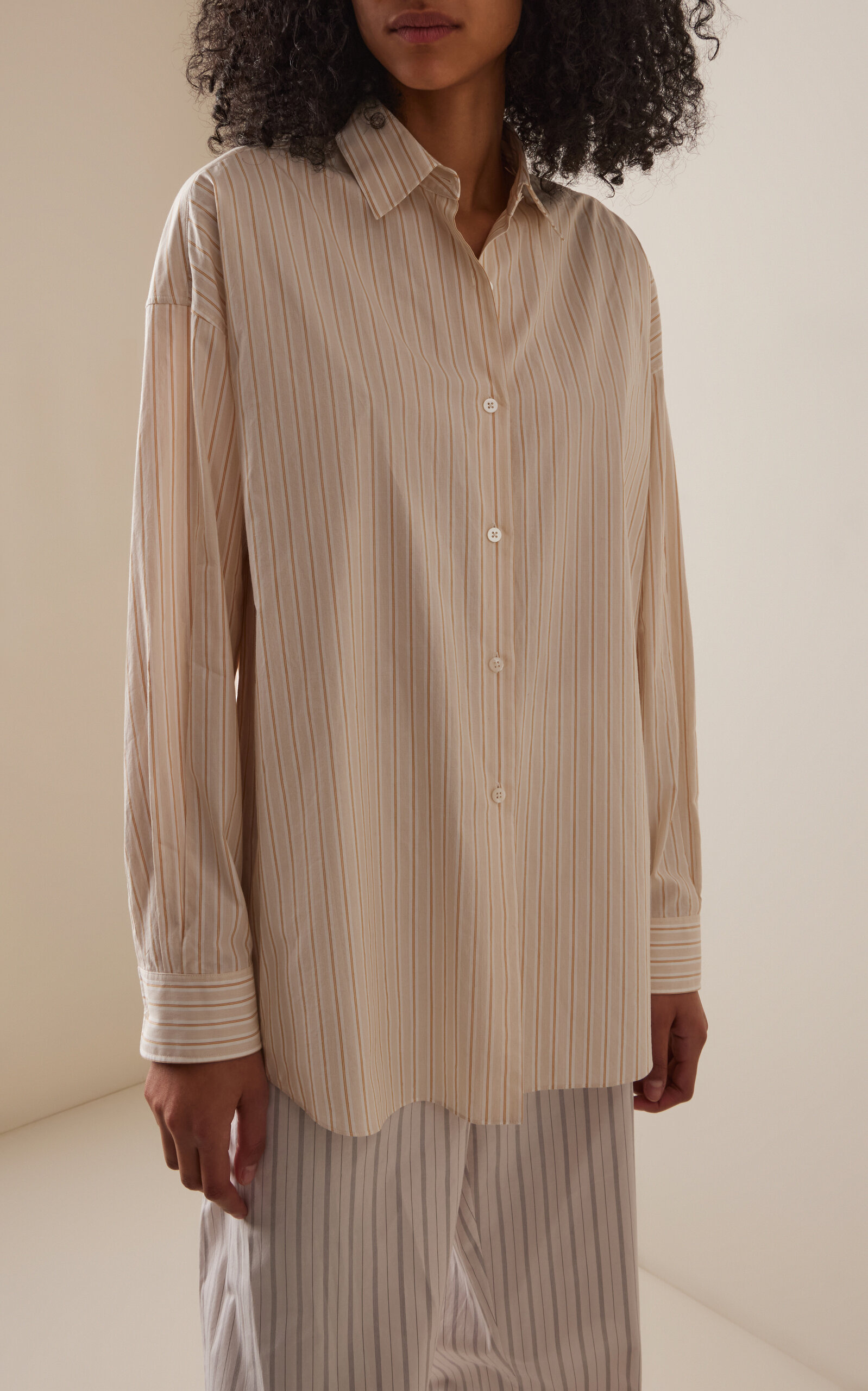 Caster Striped Cotton Shirt stripe - 2