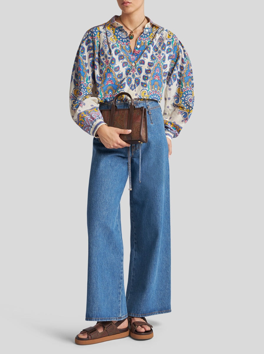 CULOTTE JEANS WITH BELT - 4