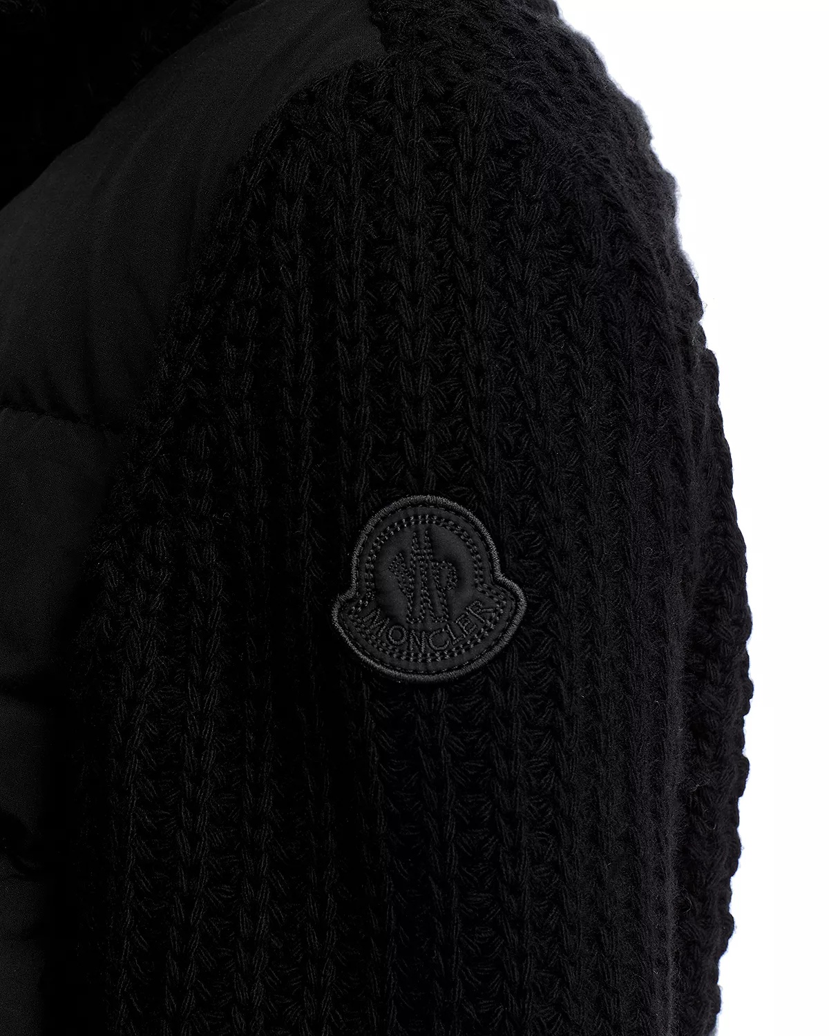 Mixed Media Wool & Cashmere Zip Up Cardigan - 5