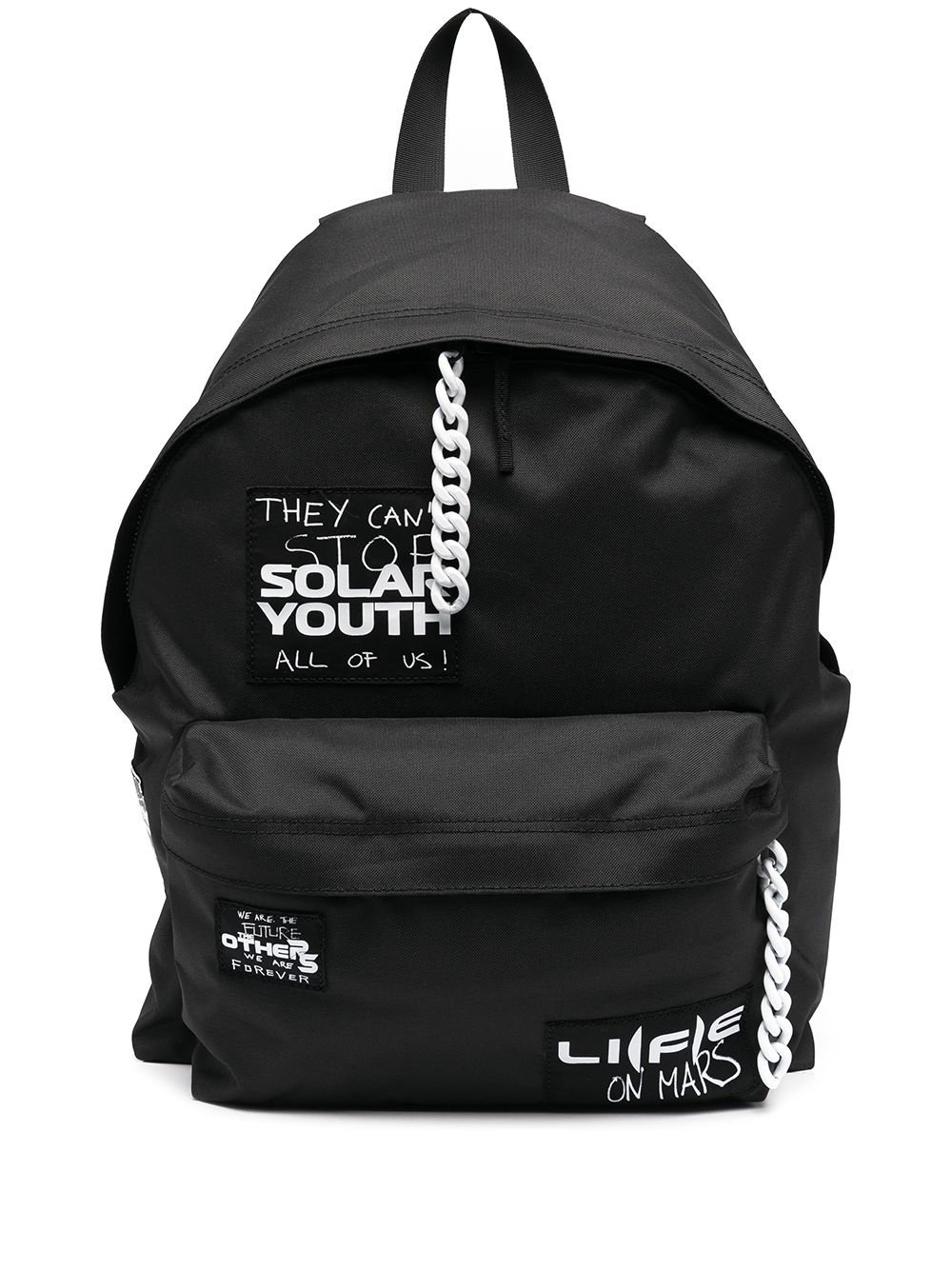 slogan patch backpack - 1