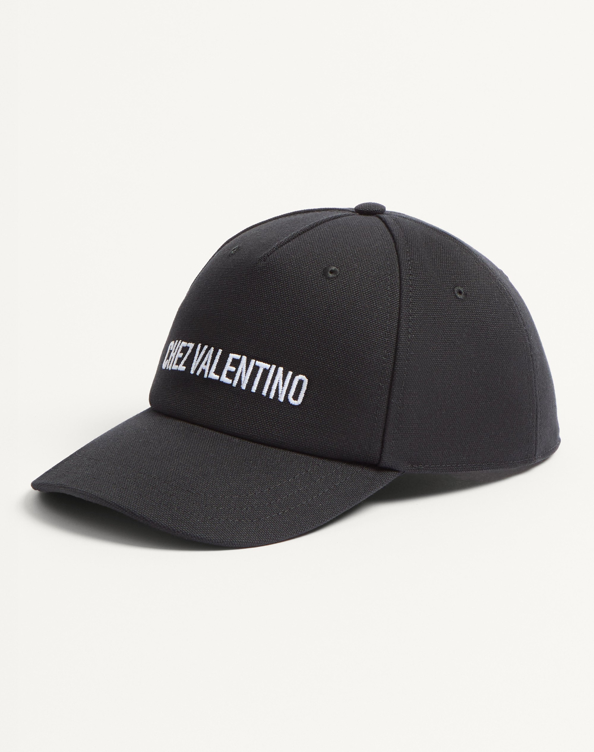 CHEZ VALENTINO COTTON BASEBALL CAP WITH EMBROIDERY - 3