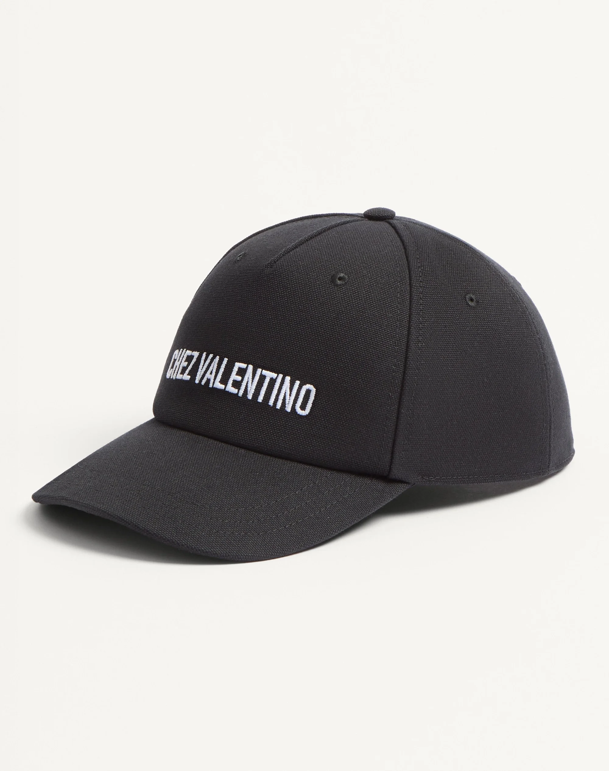 Valentino CHEZ VALENTINO COTTON BASEBALL CAP WITH EMBROIDERY